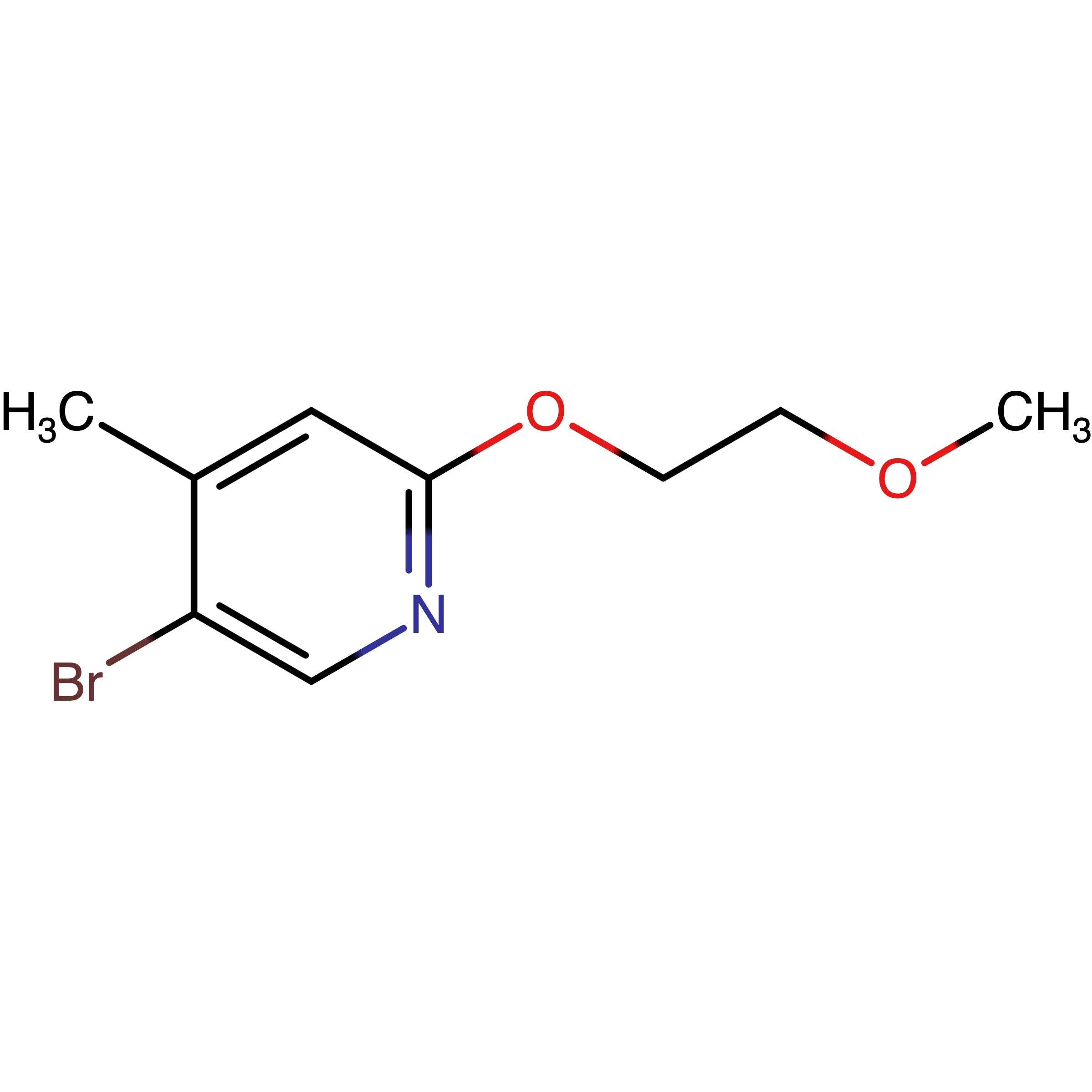 CAS RN 1252572-26-1 | 5-Bromo-2-(2-methoxyethoxy)-4-methylpyridine | MFCD11043768