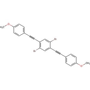 1254065-65-0 | 4,4'-((2,5-Dibromo-1,4-phenylene)bis(ethyne-2,1-diyl))bis(methoxybenzene) - Hoffman Fine Chemicals