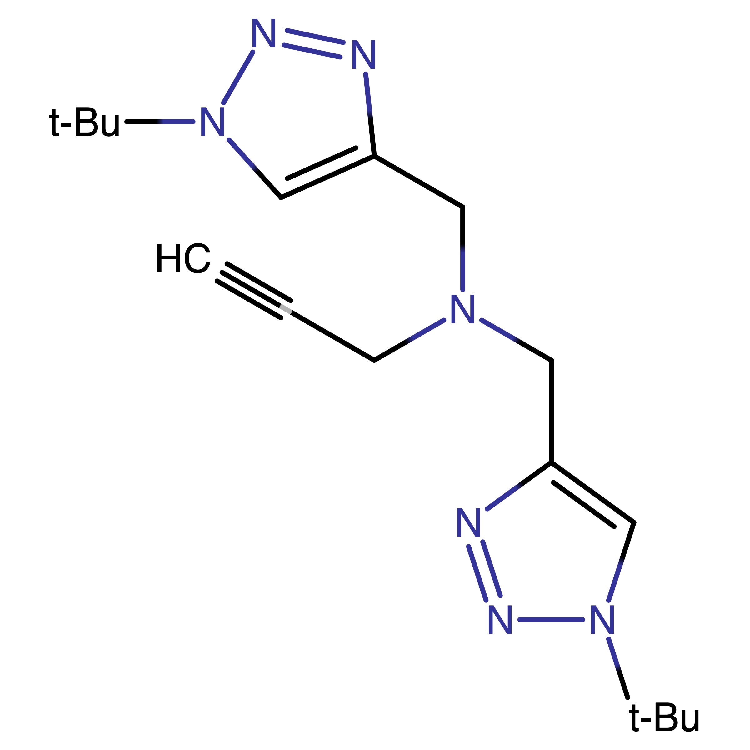 CAS RN 1257633-68-3 | N,N-Bis((1-(tert-butyl)-1H-1,2,3-triazol-4-yl)methyl)prop-2-yn-1-amine