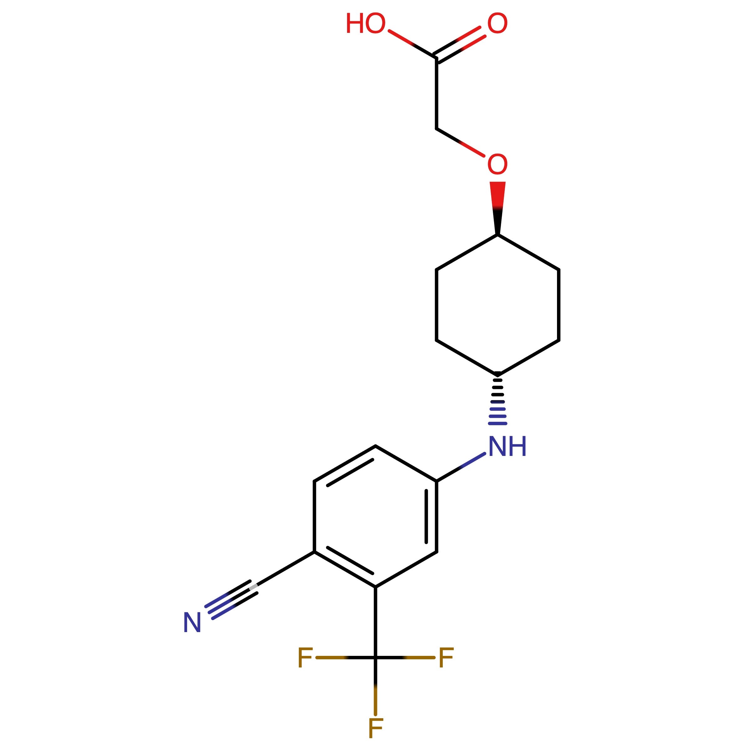 CAS RN 1258838-36-6 | 2-[4-(4-Carbonitril-3-trifluoromethyl-phenylamino)-cyclohexyloxy]-acetic acid