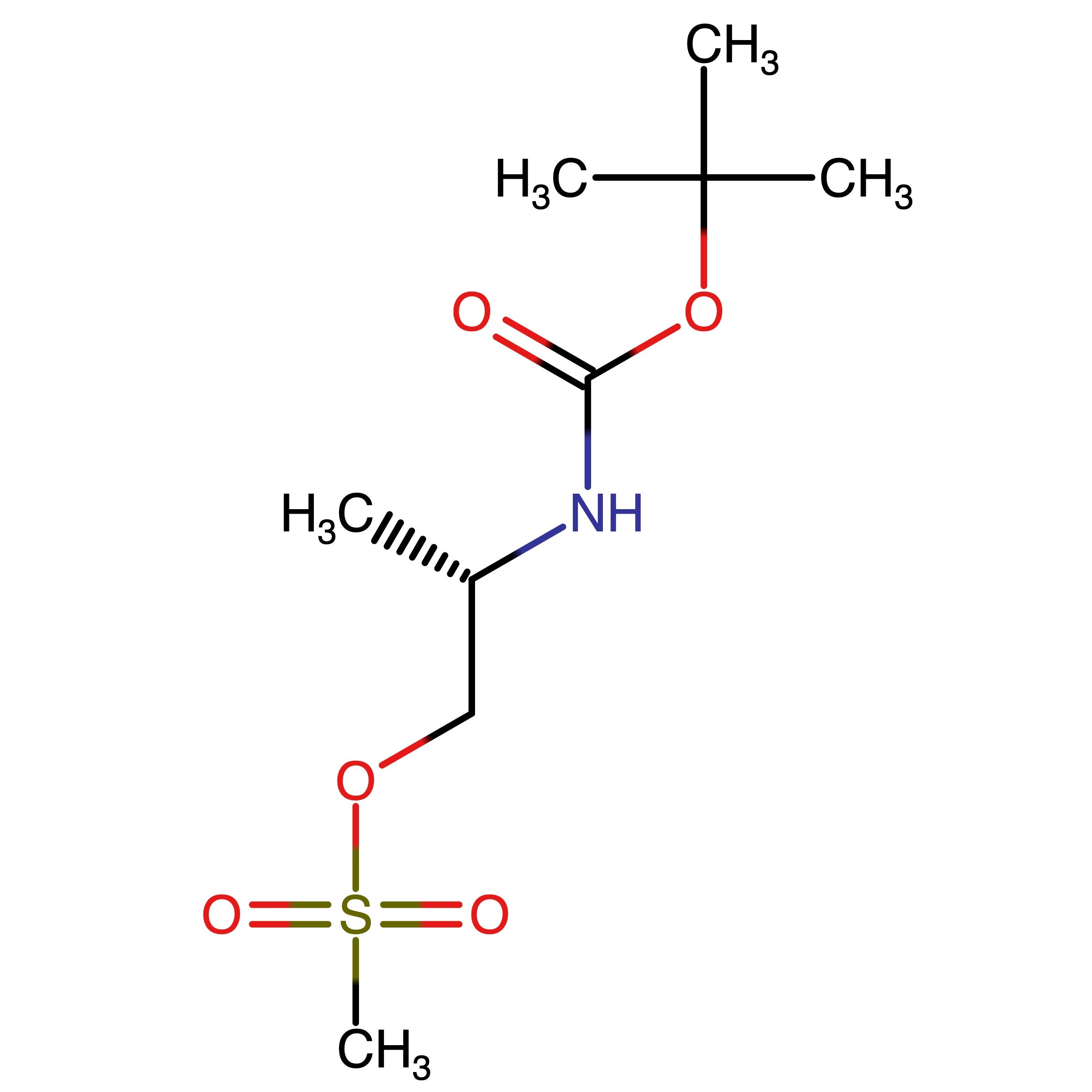 CAS RN 126301-16-4 | (S)-2-((tert-Butoxycarbonyl)amino)propyl methanesulfonate | MFCD13188533