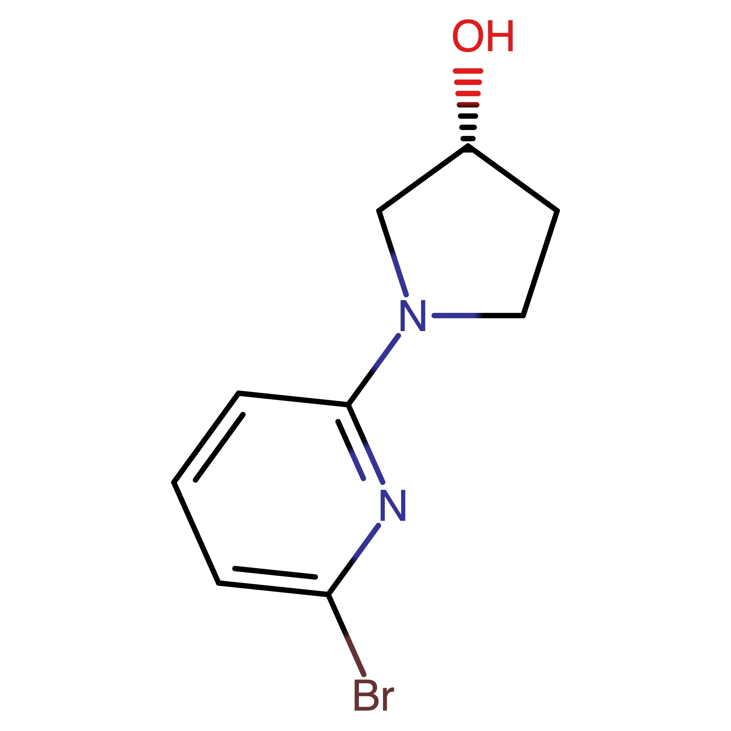 CAS RN 1264034-44-7 | (R)-1-(6-Bromopyridin-2-yl)pyrrolidin-3-ol | MFCD18380357
