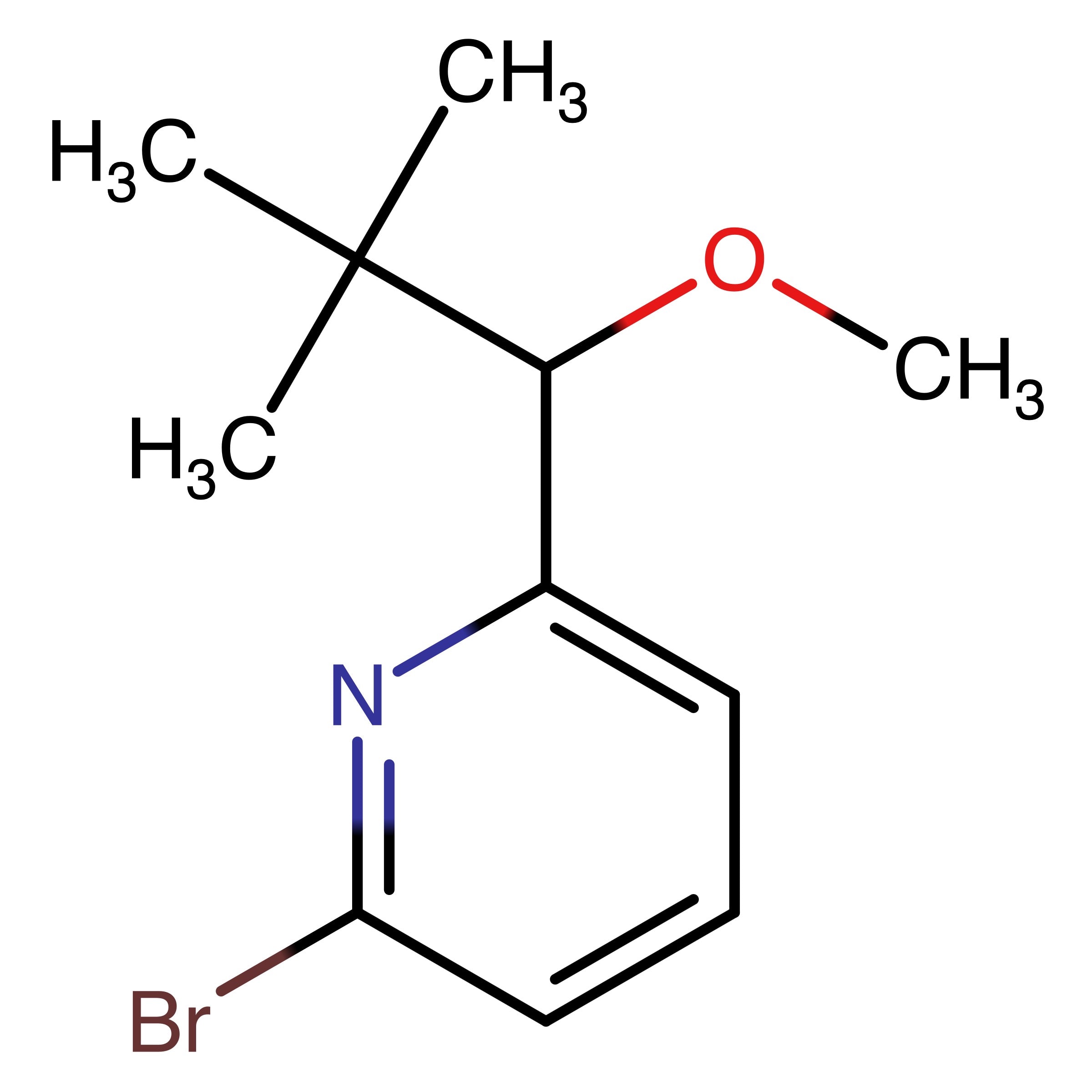 CAS RN 127127-32-6 | 2-Bromo-6-(1-methoxy-2,2-dimethylpropyl pyridine | MFCD28339205