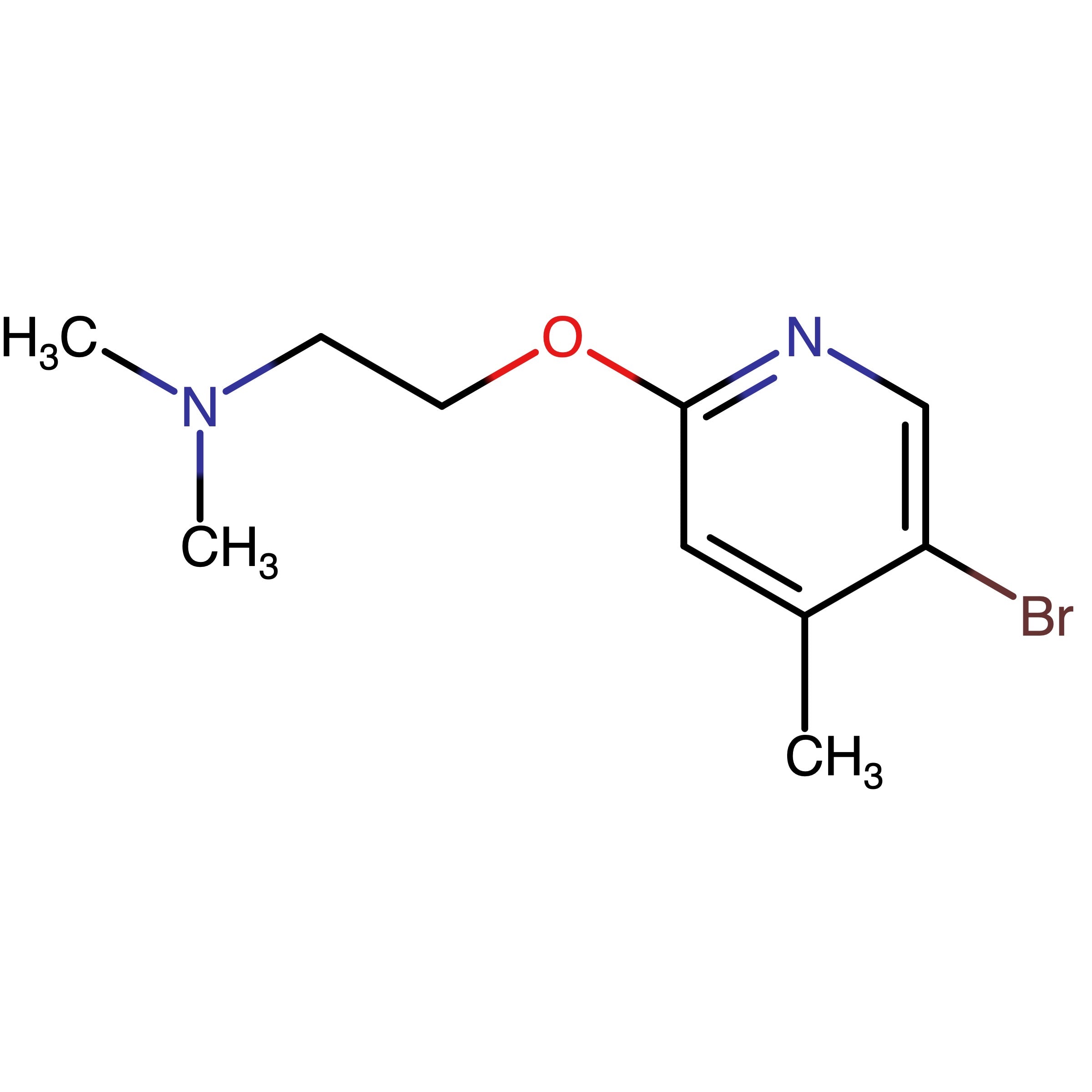 CAS RN 1289057-74-4 | 2-((5-Bromo-4-methylpyridin-2-yl)oxy)-N,N-dimethylethan-1-amine | MFCD29113001