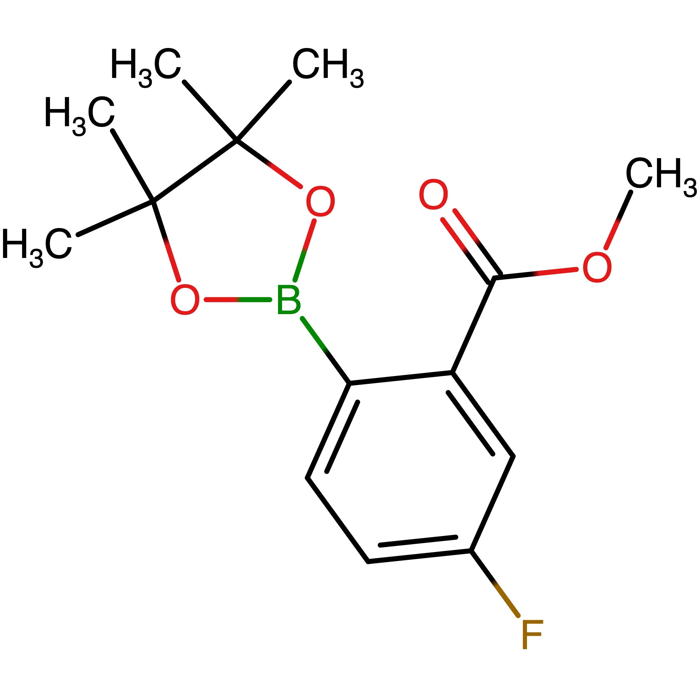 CAS RN 1293284-58-8 | Methyl 5-fluoro-2-(4,4,5,5-tetramethyl-1,3,2-dioxaborolan-2-yl)benzoate | MFCD16996305