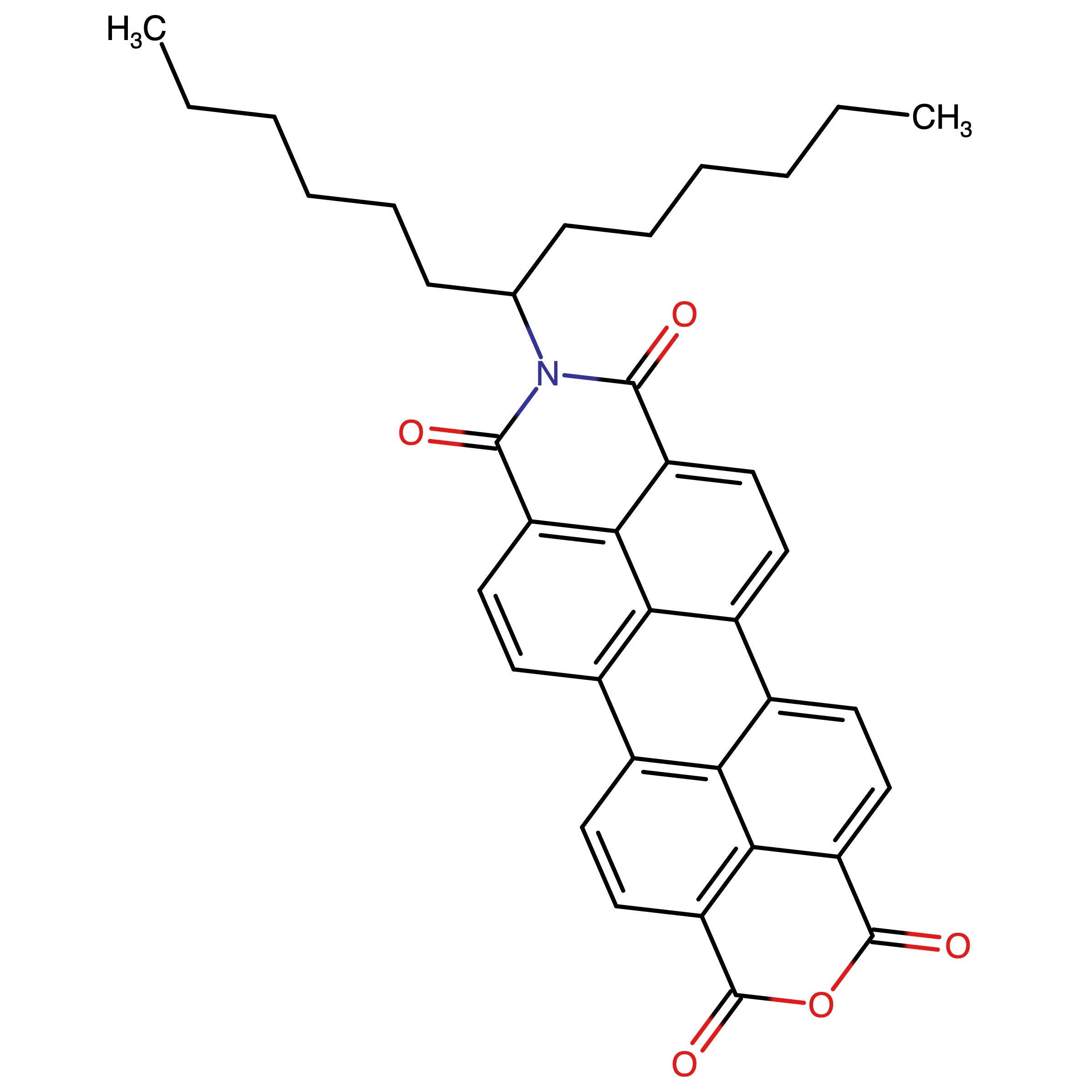 CAS RN 130296-37-6 | N-(1-Hexylheptyl)-perylene-3,4,9,10-tetracarboxylic-3,4-carboximide-9,10-anhydride