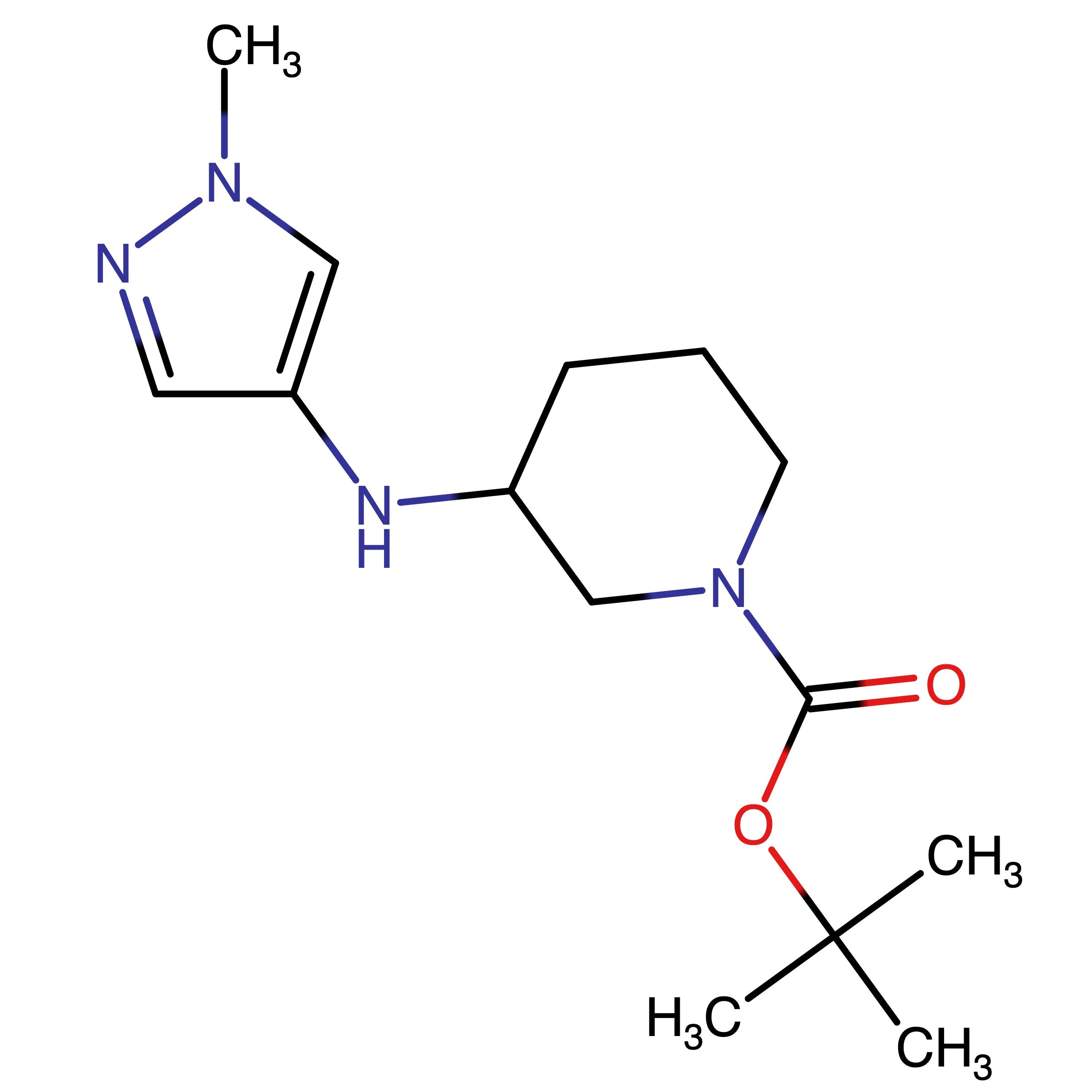 CAS RN 1303682-61-2 | tert-Butyl 3-[(1-methyl-1H-pyrazol-4-yl)amino]piperidine-1-carboxylate