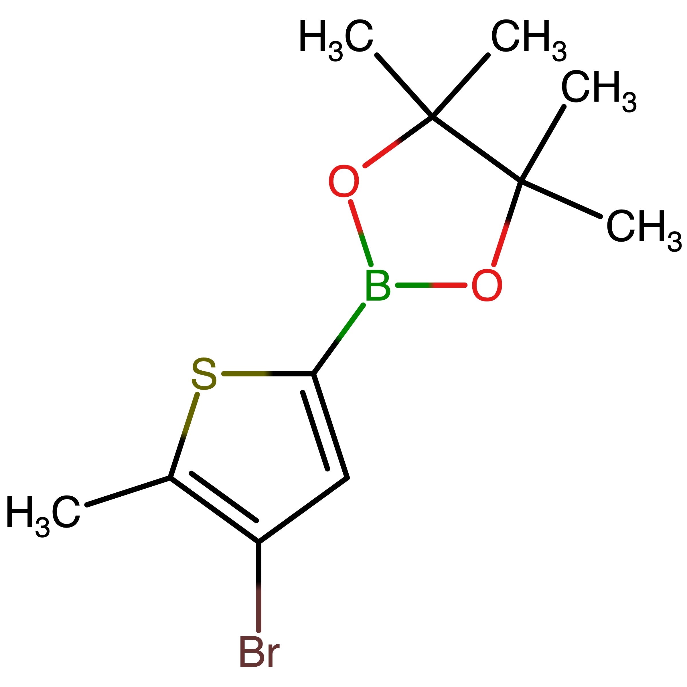 CAS RN 1310404-98-8 | 2-(4-Bromo-5-methylthiophen-2-yl)-4,4,5,5-tetramethyl-1,3,2-dioxaborolane | MFCD08063142