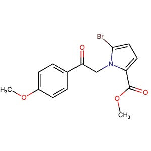 1323077-16-2 | Methyl 5-bromo-1-(2-(4-methoxyphenyl)-2-oxoethyl)-1H-pyrrole-2-carboxylate - Hoffman Fine Chemicals