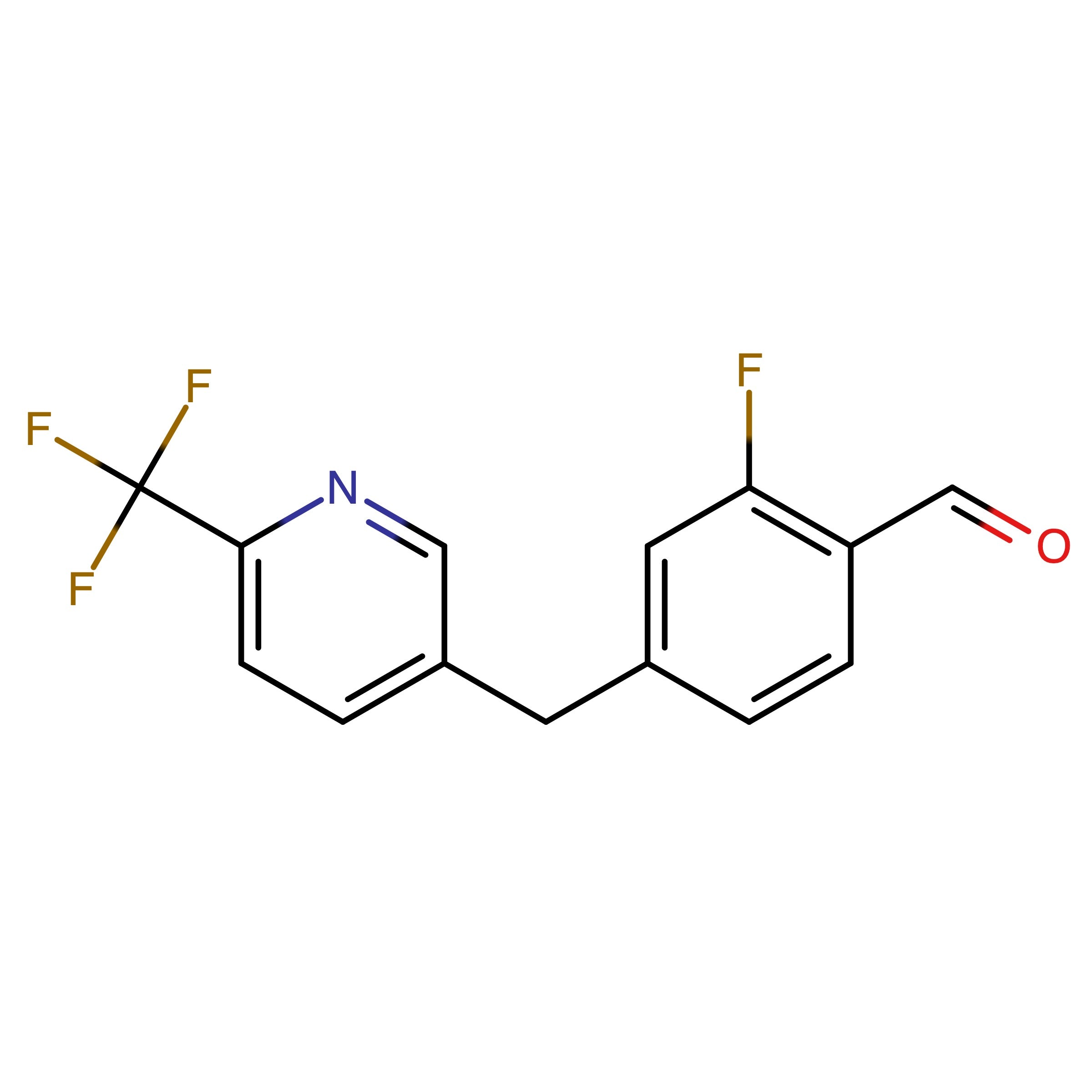 CAS RN 1361968-41-3 | 2-Fluoro-4-((6-(trifluoromethyl)pyridin-3-yl)methyl)benzaldehyde