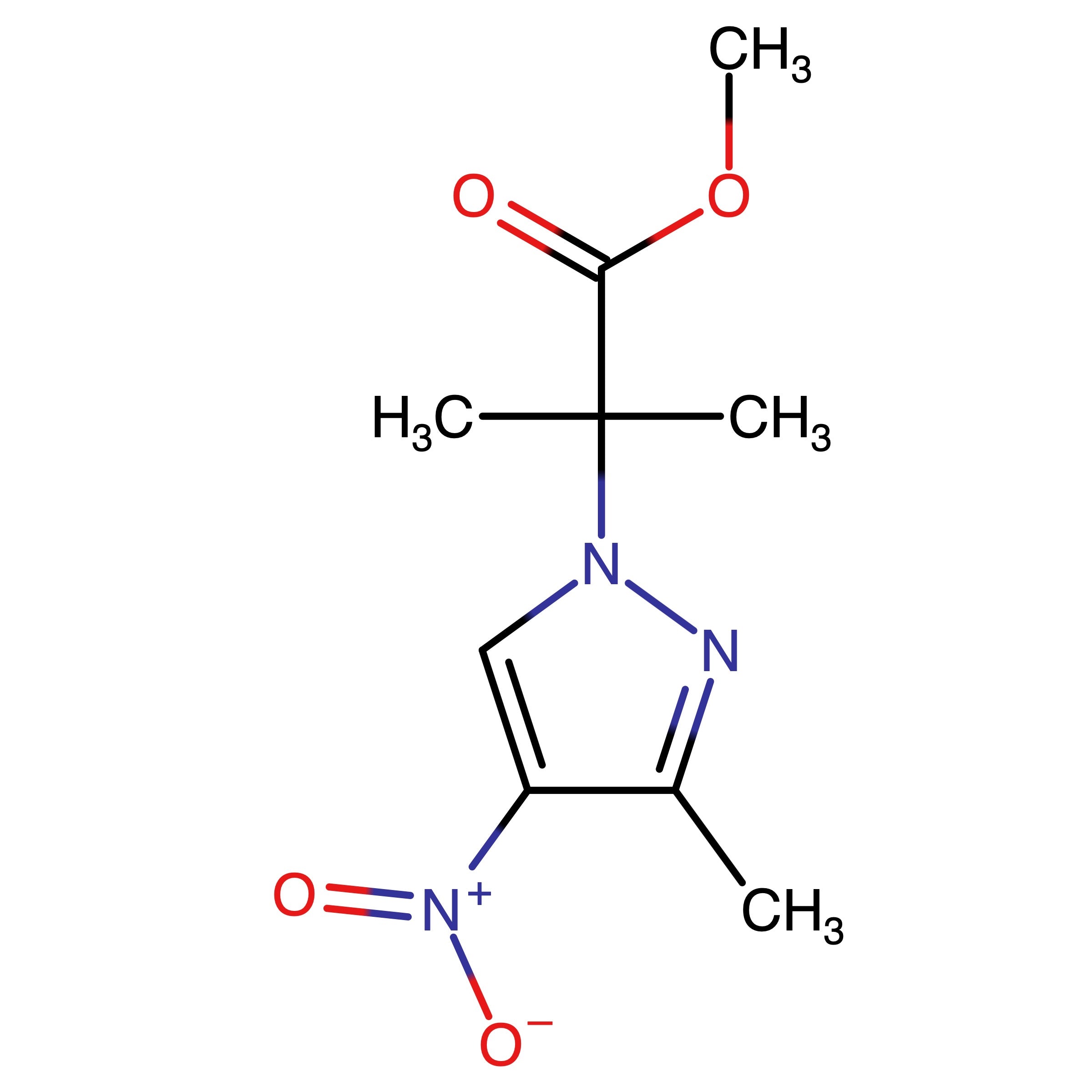 CAS RN 1393102-03-8 | Methyl 2-methyl-2-(3-methyl-4-nitro-1H-pyrazol-1-yl)propanoate | MFCD23162010