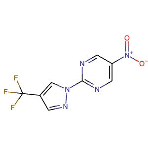 1393125-74-0 | 5-Nitro-2-(4-(trifluoromethyl)-1H-pyrazol-1-yl)pyrimidine - Hoffman Fine Chemicals