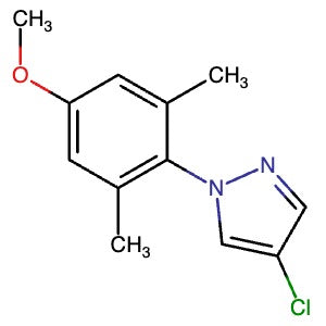 1393125-88-6 | 4-Chloro-1-(4-methoxy-2,6-dimethylphenyl)-1H-pyrazole - Hoffman Fine Chemicals