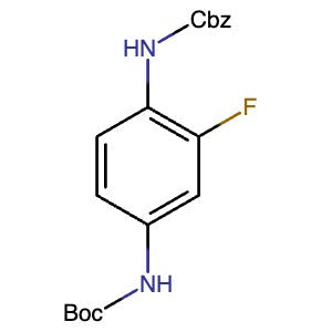 1402559-22-1 | Benzyl tert-butyl (2-fluoro-1,4-phenylene)dicarbamate - Hoffman Fine Chemicals