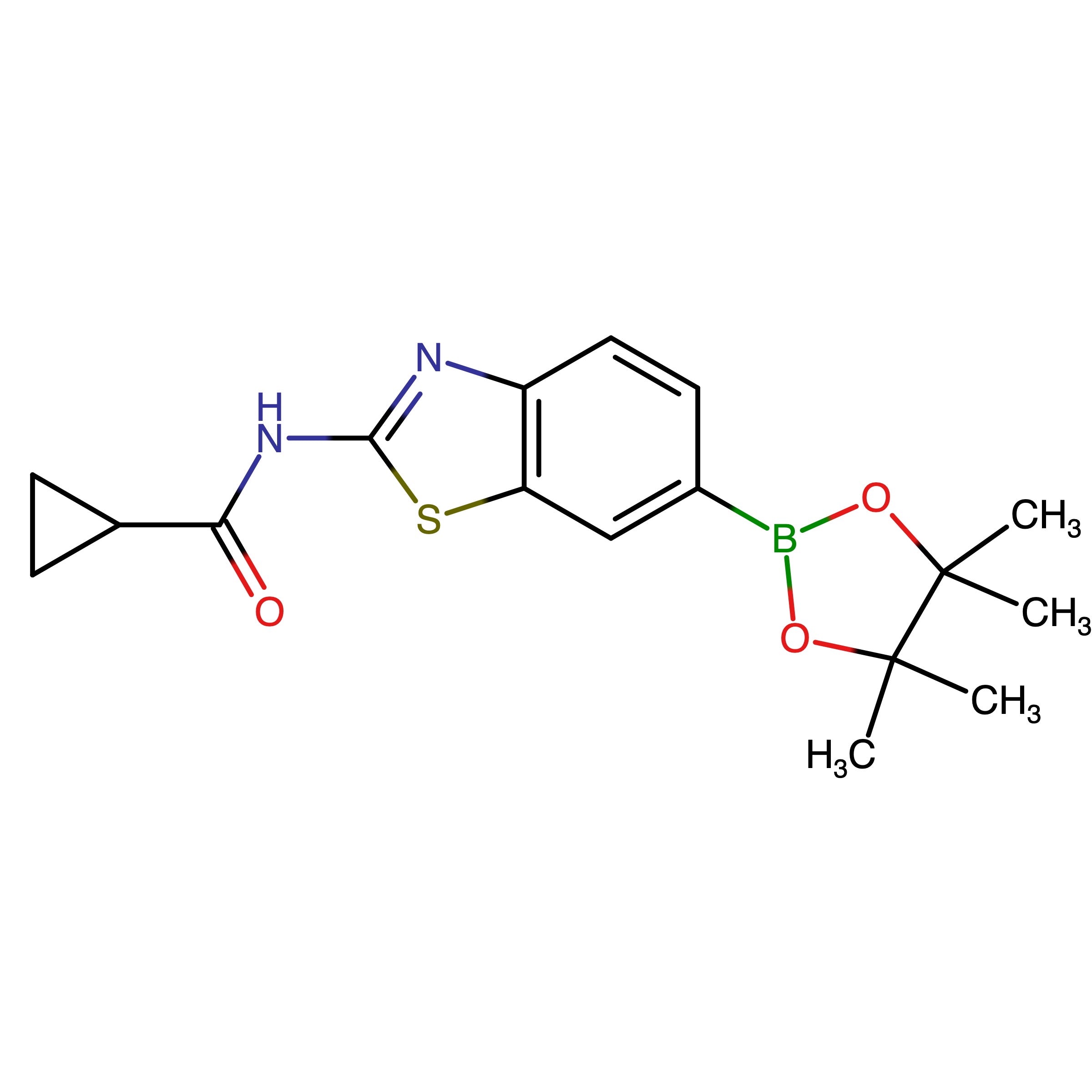 CAS RN 1404228-16-5 | N-(6-(4,4,5,5-Tetramethyl-1,3,2-dioxaborolan-2-yl)benzo[d]thiazol-2-yl)cyclopropanecarboxamide