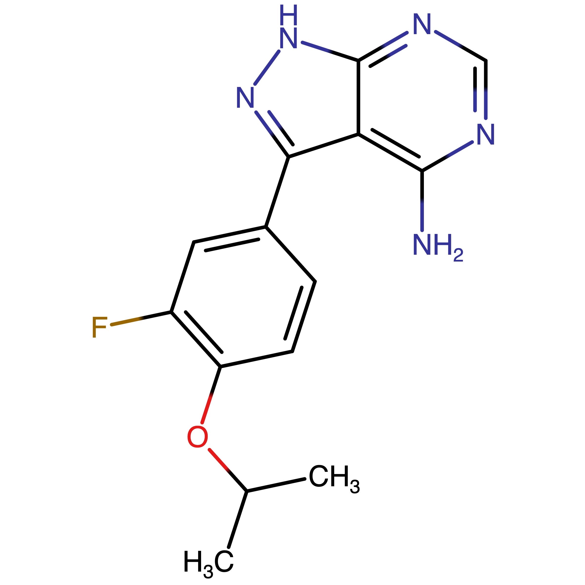 CAS RN 1408087-64-8 | 3-(3-Fluoro-4-isopropoxyphenyl)-1H-pyrazolo[3,4-d]pyrimidin-4-amine | MFCD28502396
