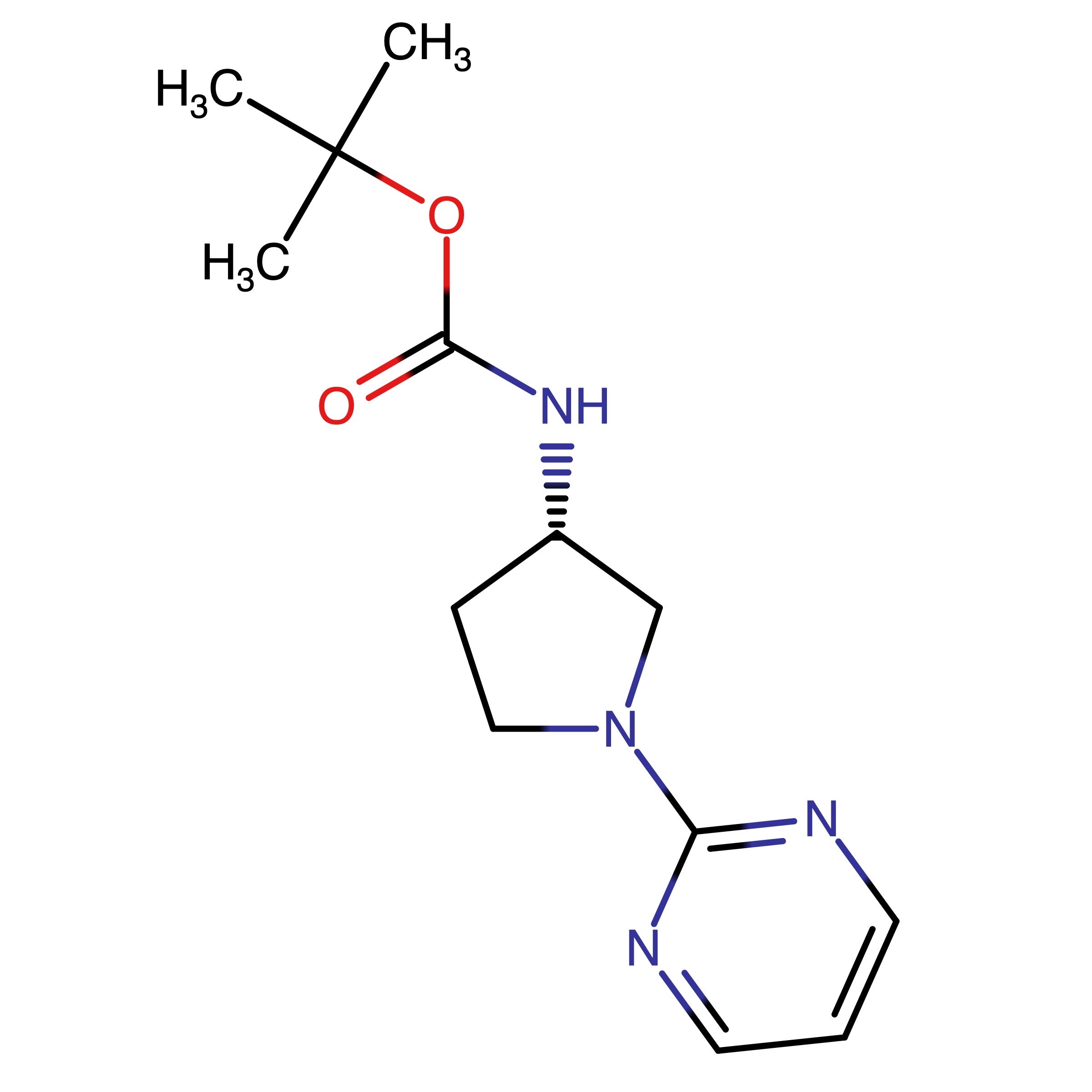 CAS RN 1421019-15-9 | (S)-tert-Butyl (1-(pyrimidin-2-yl)pyrrolidin-3-yl)carbamate | MFCD22418692