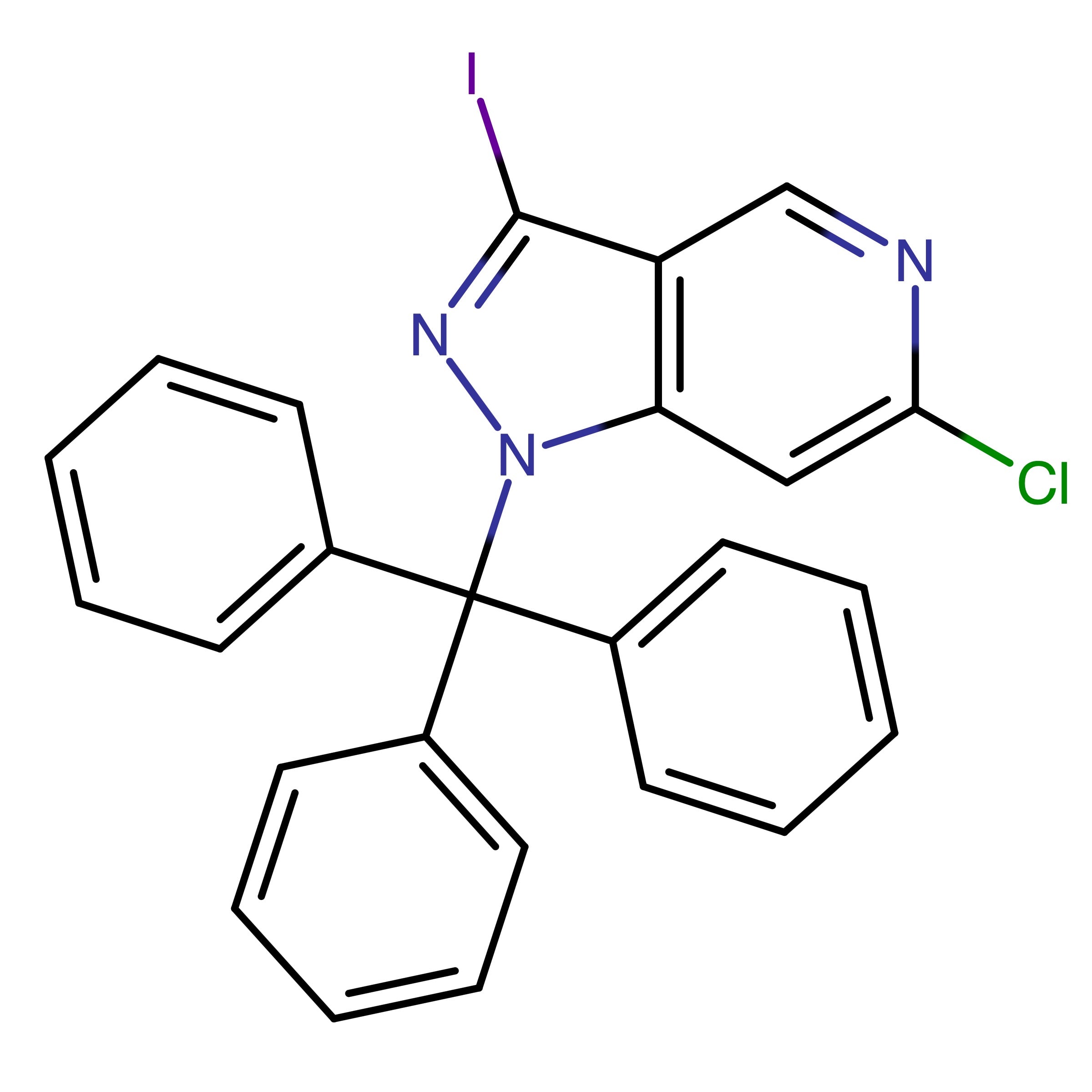 CAS RN 1431719-88-8 | 6-Chloro-3-iodo-1-trityl-1H-pyrazolo[4,3-c]pyridine | MFCD28966661