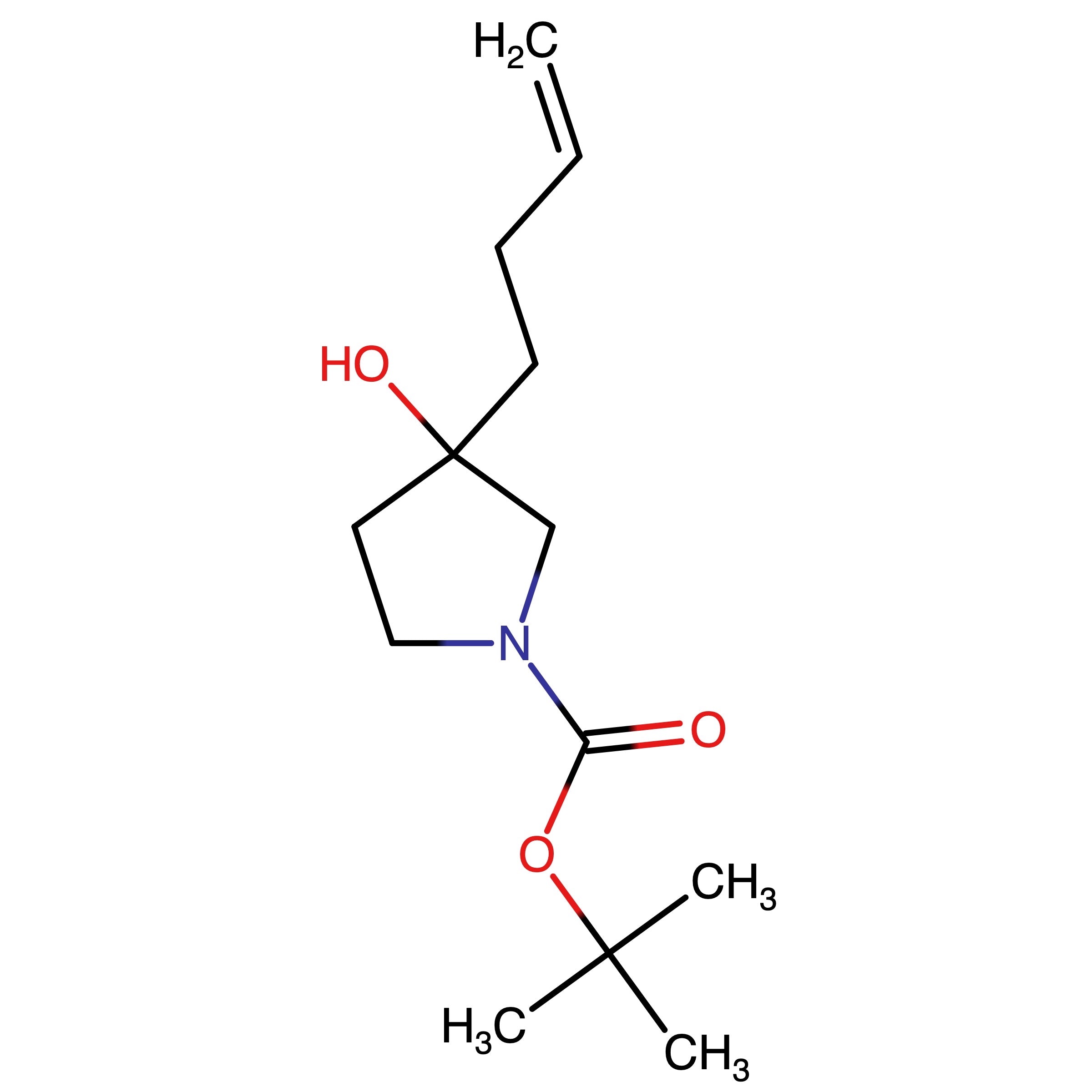 CAS RN 1446012-35-6 | tert-Butyl 3-(but-3-en-1-yl)-3-hydroxypyrrolidine-1-carboxylate (mixture of rotamers)