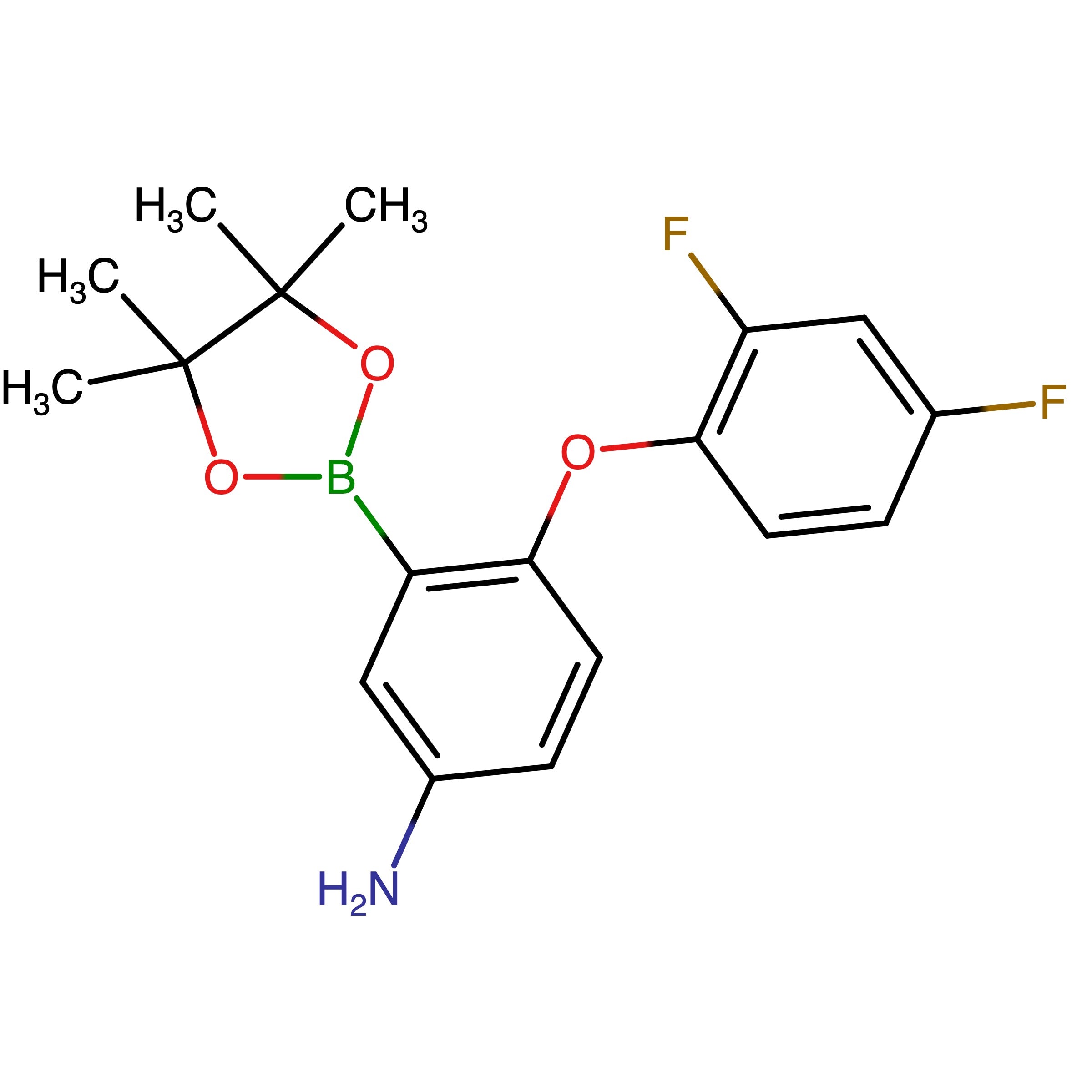 CAS RN 1446236-84-5 | 4-(2,4-Difluorophenoxy)-3-(4,4,5,5-tetramethyl-1,3,2-dioxaborolan-2-yl)aniline | MFCD30721499