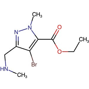 1454848-20-4 | Ethyl 4-bromo-1-methyl-3-((methylamino)methyl)-1H-pyrazole-5-carboxylate - Hoffman Fine Chemicals