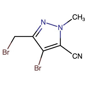 1454848-82-8 | 4-Bromo-3-(bromomethyl)-1-methyl-1H-pyrazole-5-carbonitrile - Hoffman Fine Chemicals