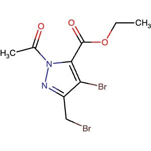 1454849-21-8 | Ethyl 1-acetyl-4-bromo-3-(bromomethyl)-1H-pyrazole-5-carboxylate - Hoffman Fine Chemicals