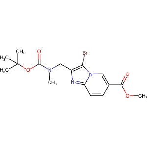 1454849-55-8 | Methyl 3-bromo-2-(((tert-butoxycarbonyl)(methyl)amino)methyl)imidazo[1,2-a]pyridine-6-carboxylate - Hoffman Fine Chemicals