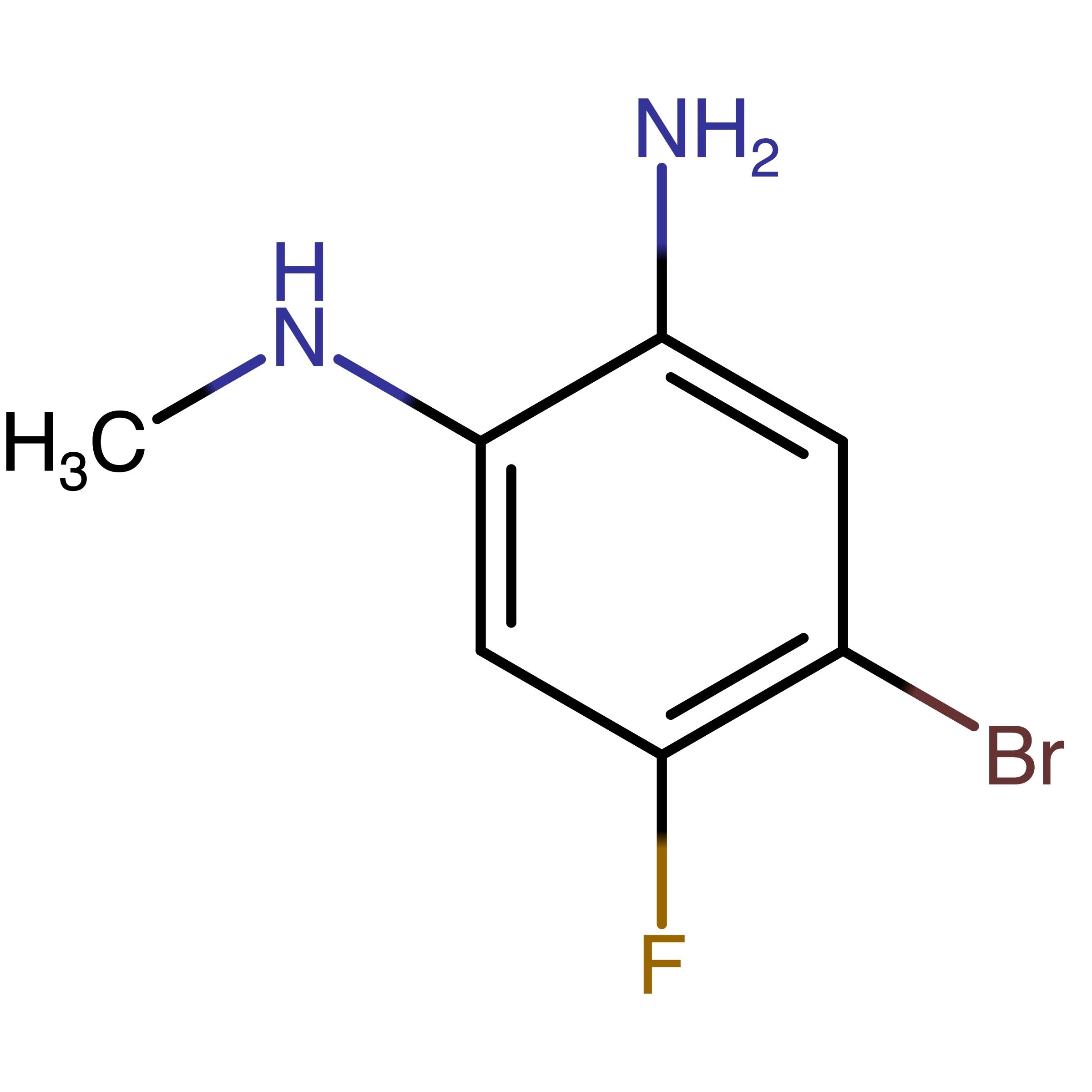 CAS RN 1463836-99-8 | 4-Bromo-5-fluoro-N1-methylbenzene-1,2-diamine | MFCD21686273