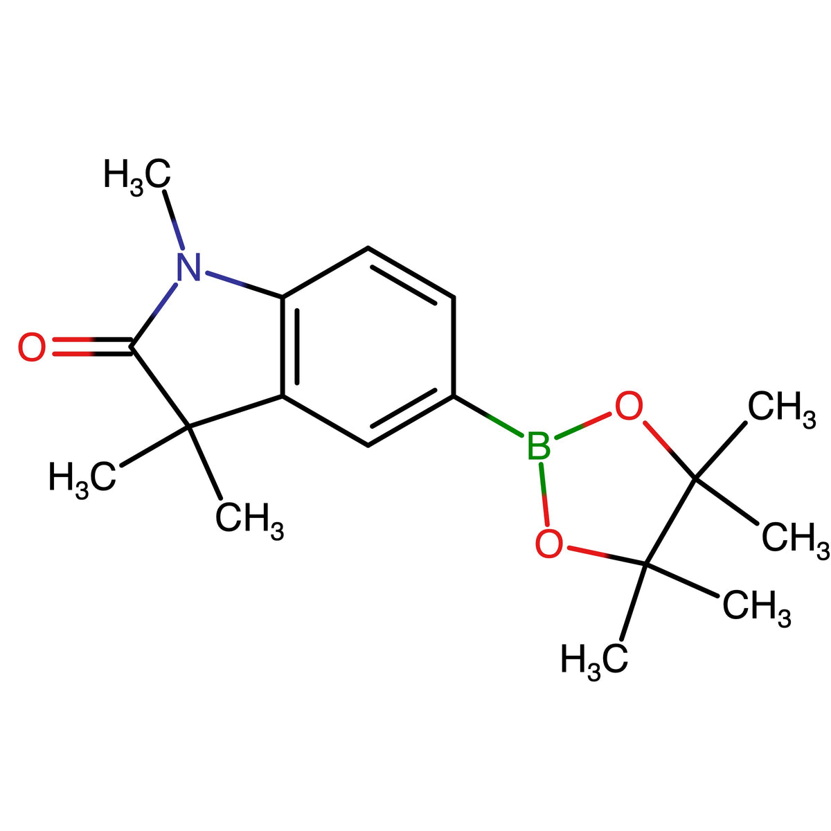CAS RN 1488356-21-3 | 1,3,3-Trimethyl-5-(4,4,5,5-tetramethyl-1,3,2-dioxaborolan-2-yl)indol-2-one | MFCD33022075