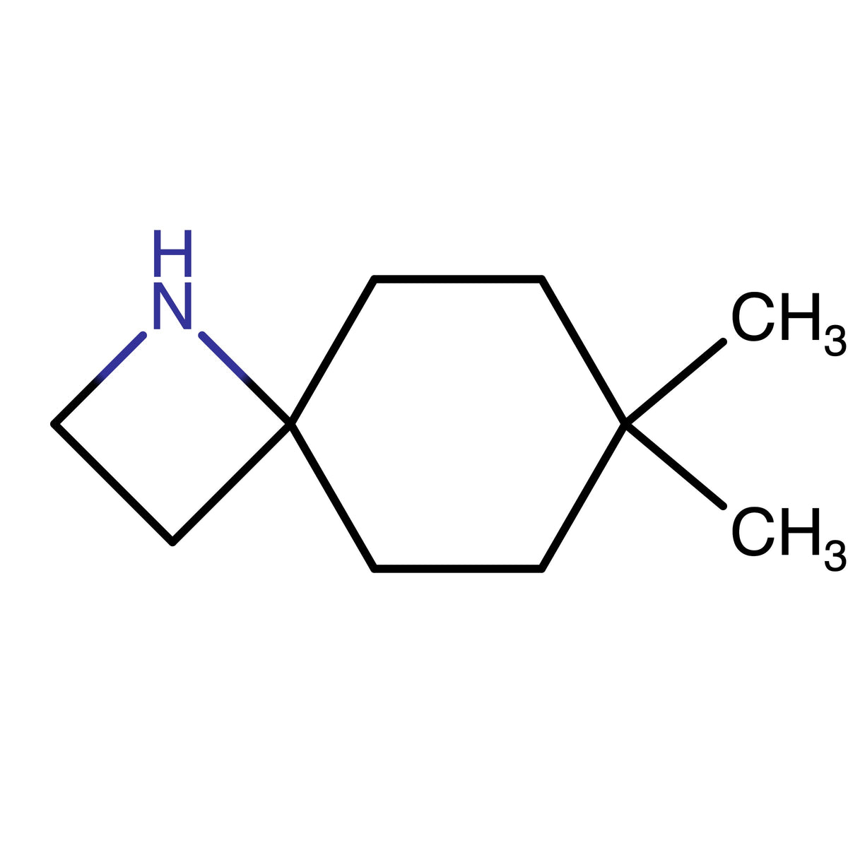 CAS RN 1497917-00-6 | 7,7-Dimethyl-1-azaspiro[3.5]nonane | MFCD21304135