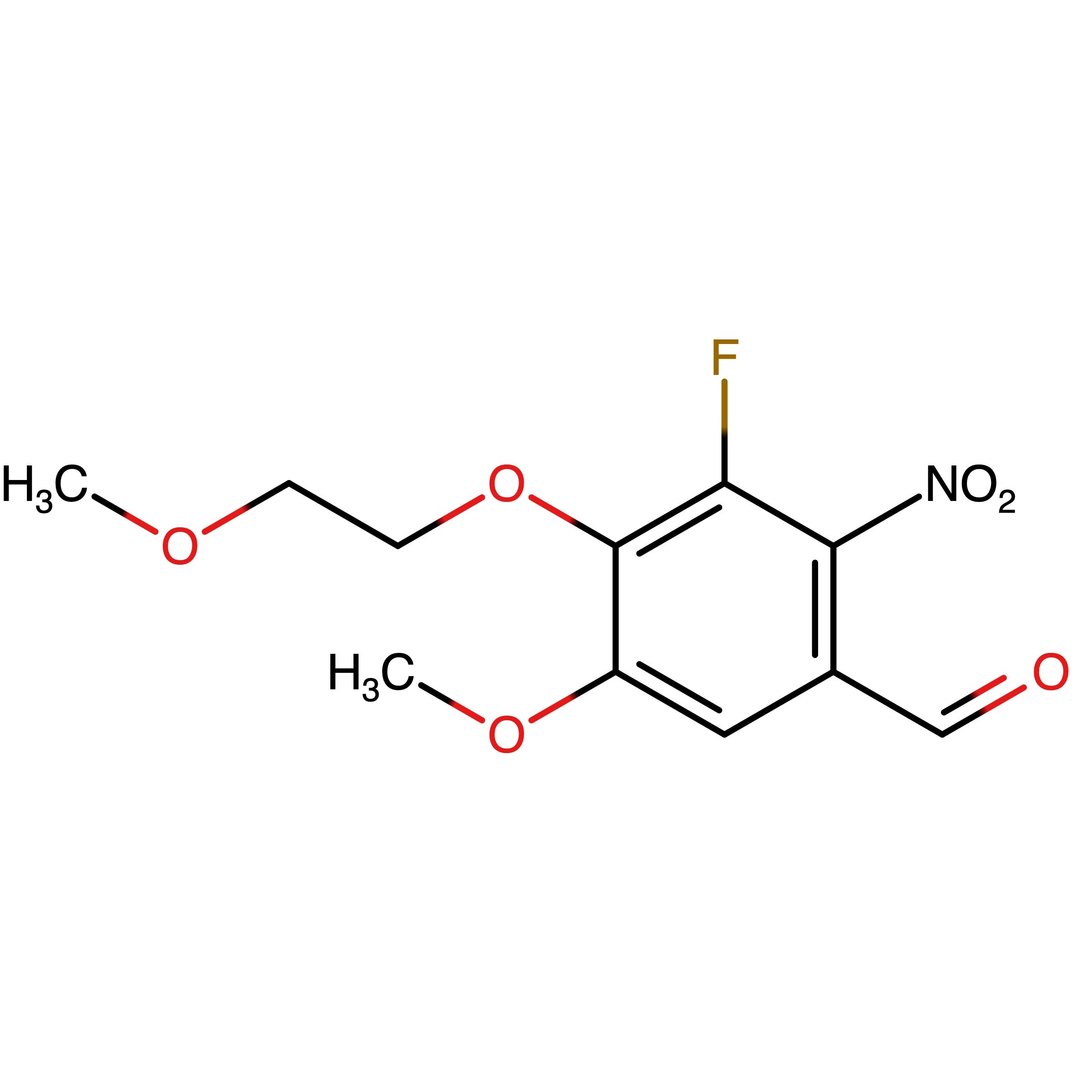 CAS RN 1515883-90-5 | 3-Fluoro-5-methoxy-4-(2-methoxyethoxy)-2-nitrobenzaldehyde