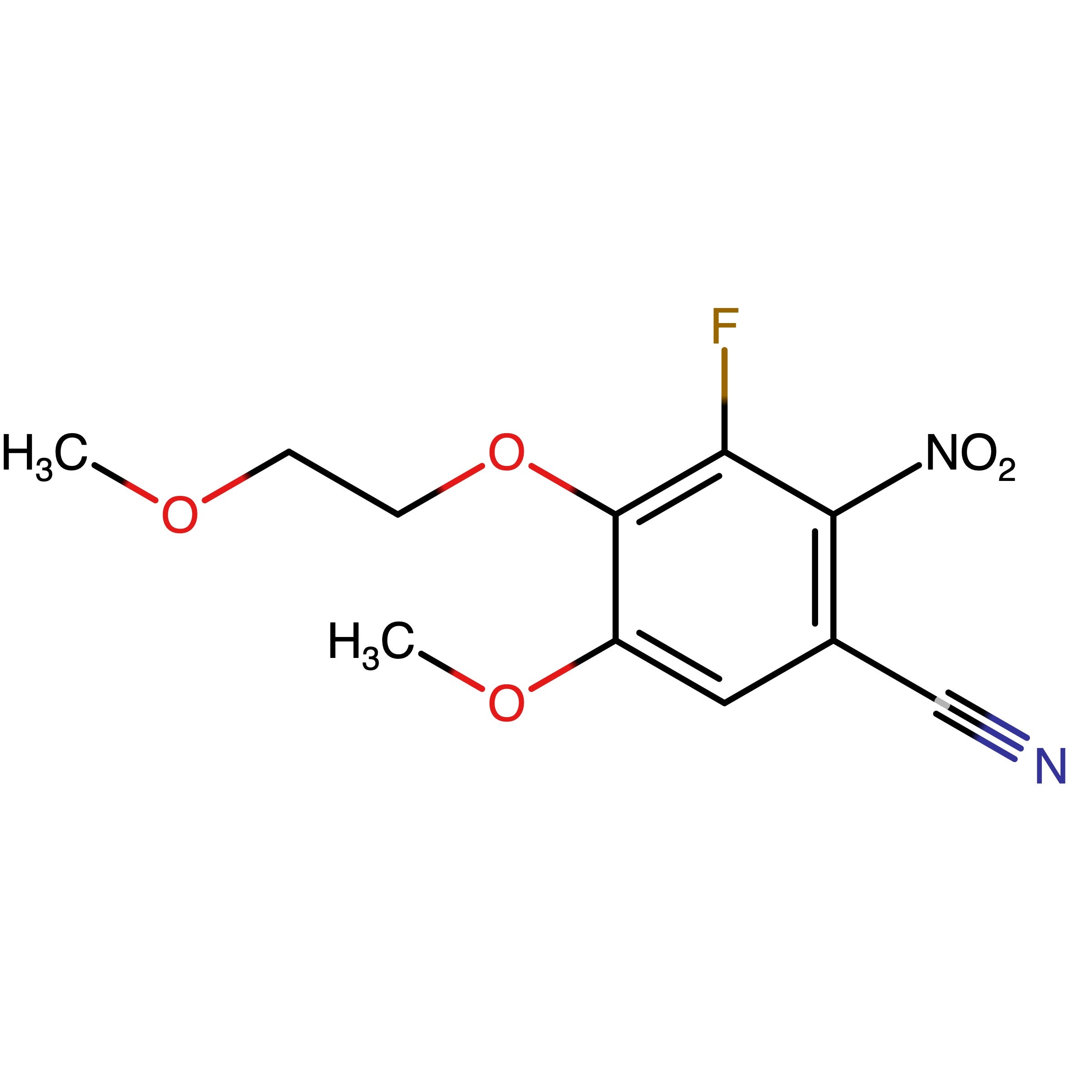 CAS RN 1515883-91-6 | 3-Fluoro-5-methoxy-4-(2-methoxyethoxy)-2-nitrobenzonitrile