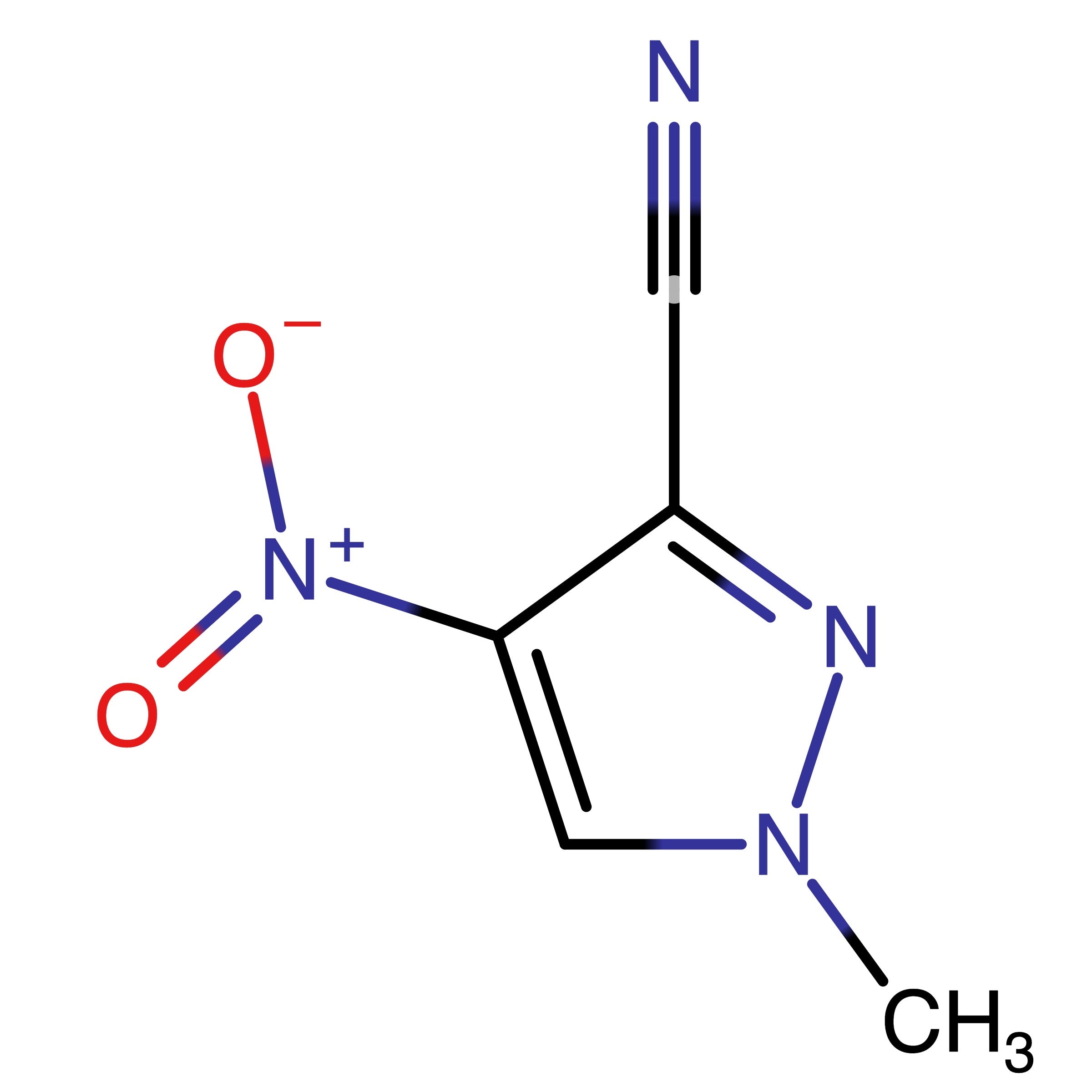 CAS RN 151599-40-5 | 1-Methyl-4-nitro-1H-pyrazole-3-carbonitrile | MFCD00463998