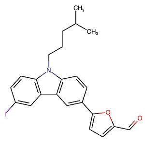 1564289-06-0 | 5-(6-Iodo-9-(4-methylpentyl)-9H-carbazol-3-yl)furan-2-carbaldehyde - Hoffman Fine Chemicals