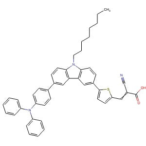 1564289-10-6 | 2-Cyano-3-(5-(6-(4-(diphenylamino)phenyl)-9-octyl-9H-carbazol-3-yl)thiophen-2-yl)acrylic acid - Hoffman Fine Chemicals