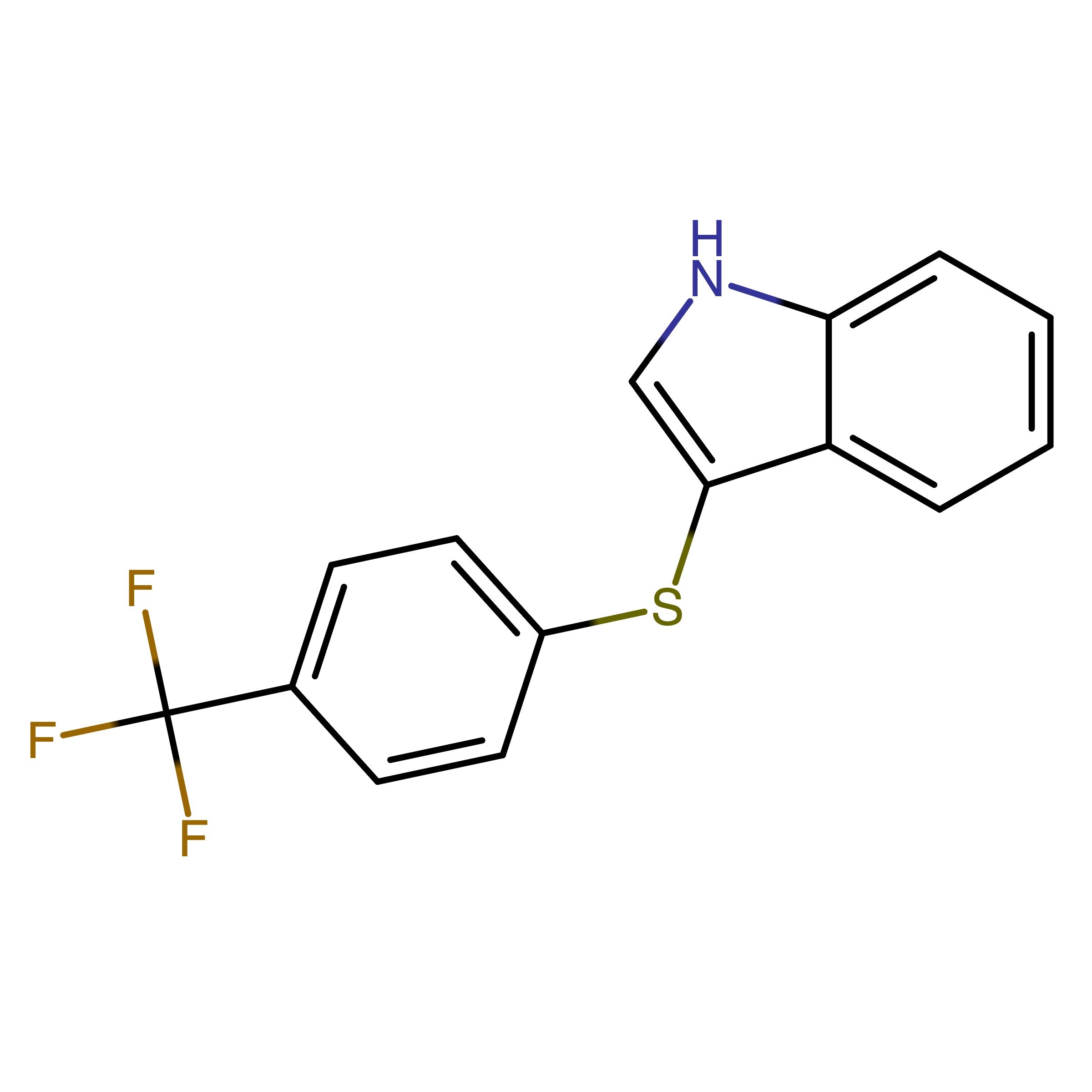 CAS RN 1605290-40-1 | 3-((4-(Trifluoromethyl)phenyl)thio)-1H-indole