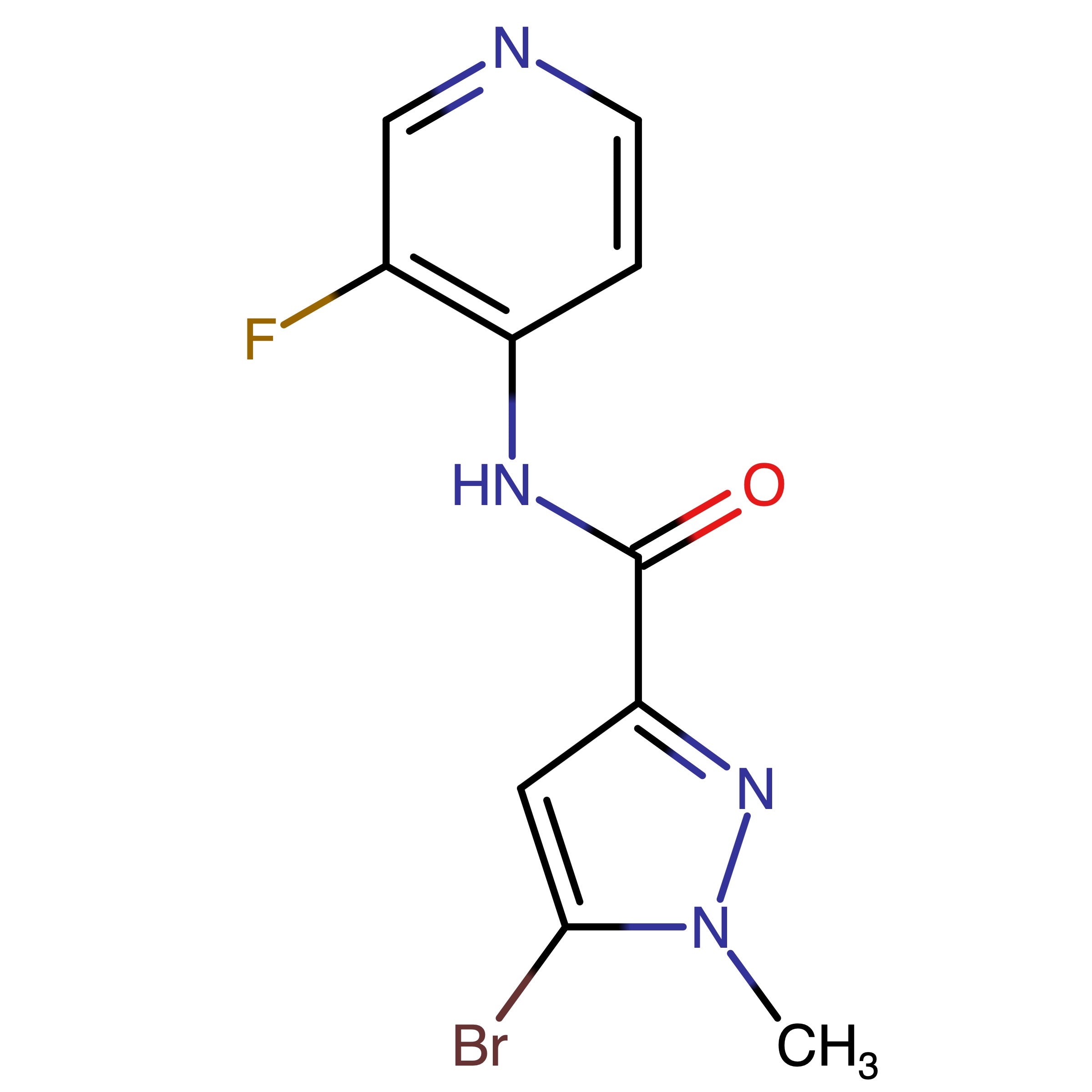 CAS RN 1617523-09-7 | 5-Bromo-N-(3-fluoropyridin-4-yl)-1-methyl-1H-pyrazole-3-carboxamide
