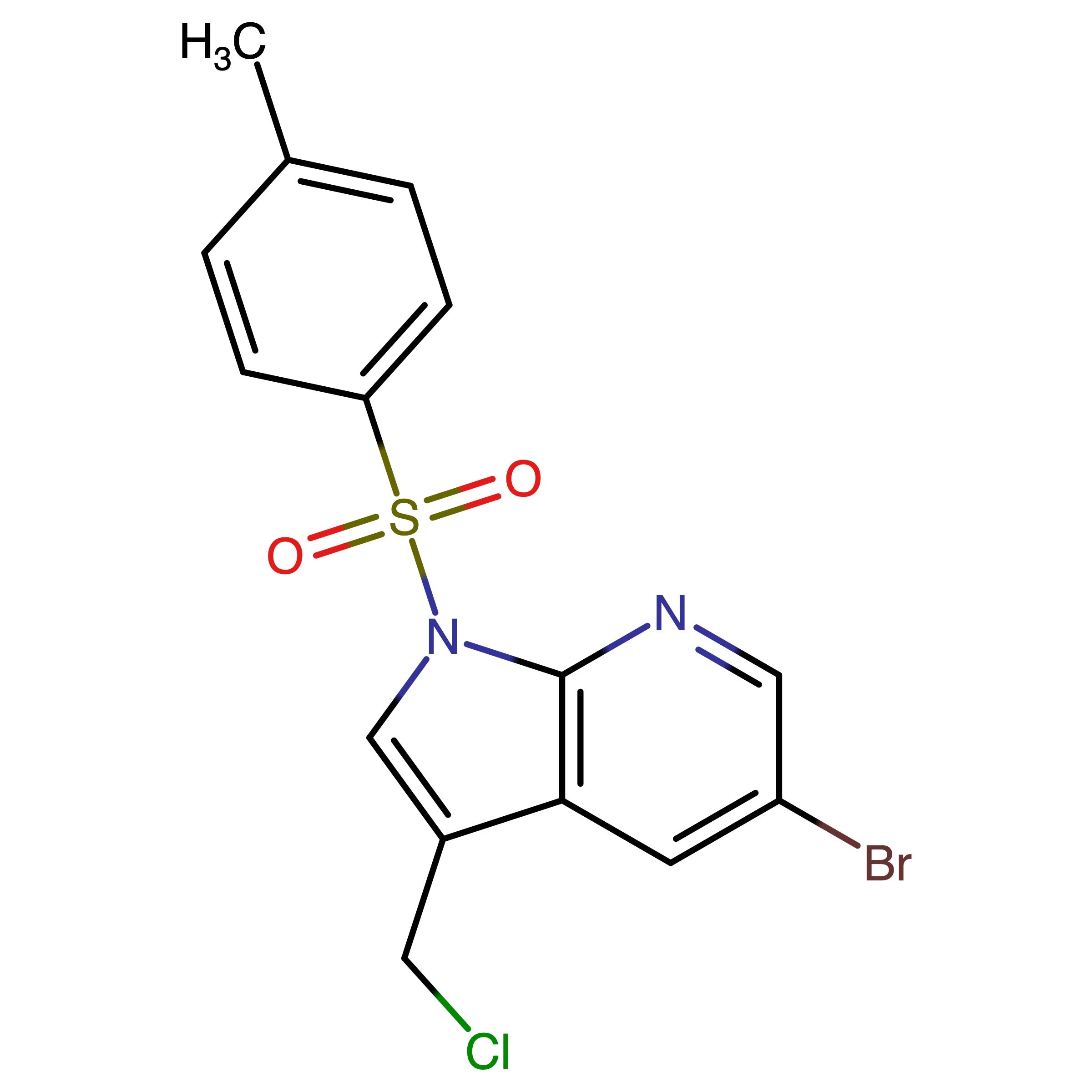 CAS RN 1620574-94-8 | 5-Bromo-3-(chloromethyl)-1-tosyl-1H-pyrrolo[2,3-b]pyridine