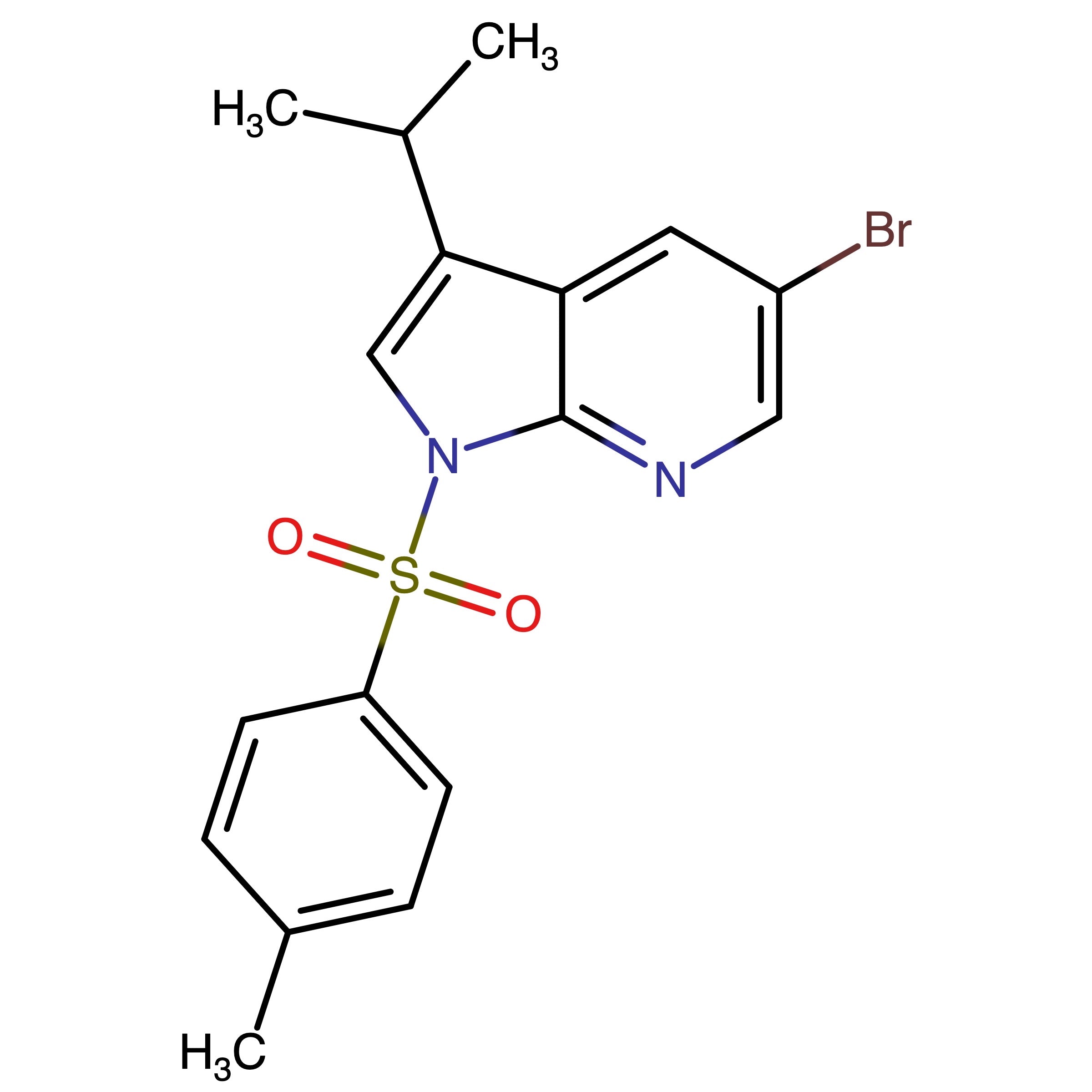 CAS RN 1620574-97-1 | 5-Bromo-3-isopropyl-1-tosyl-1H-pyrrolo[2,3-b]pyridine | MFCD28991751