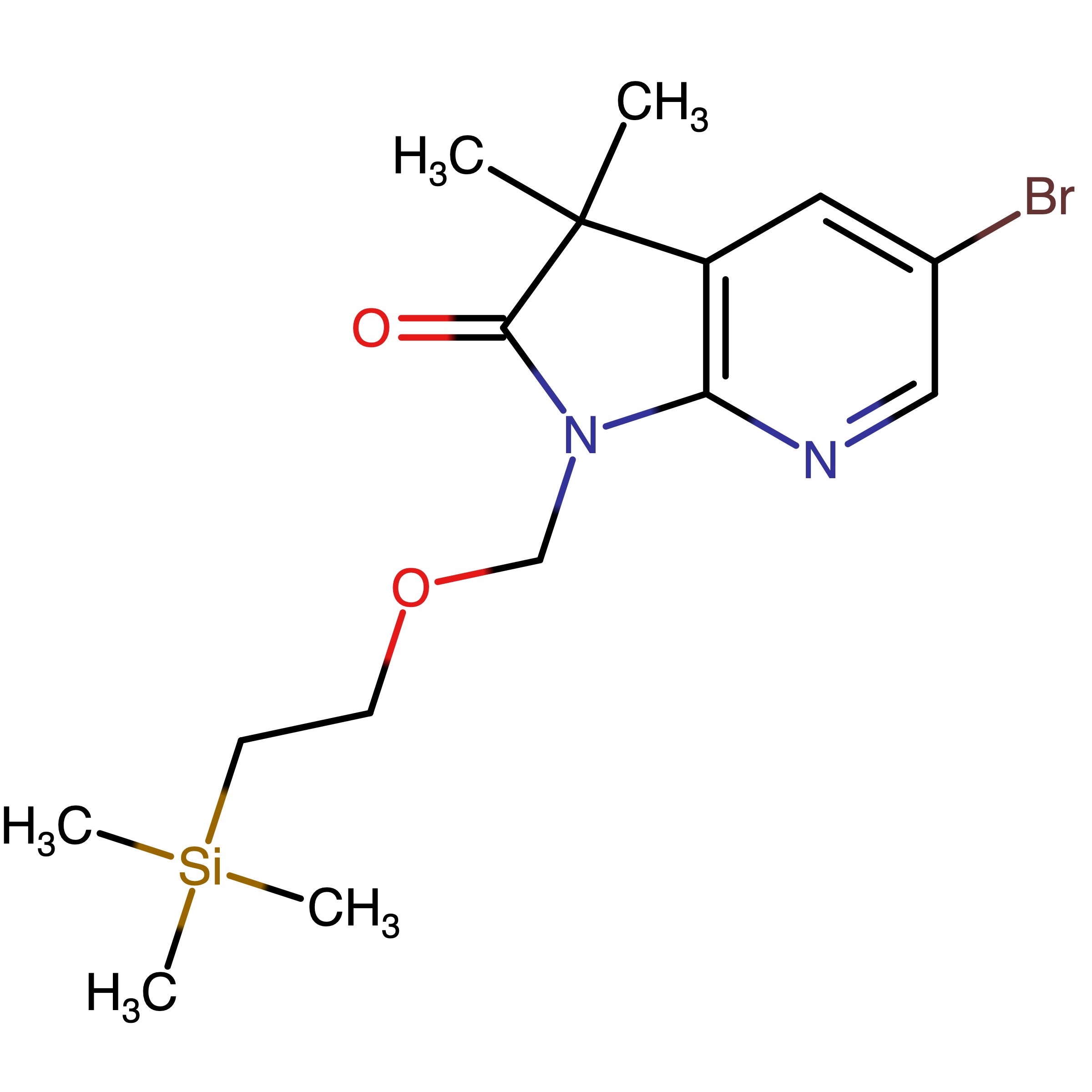 CAS RN 1620575-01-0 | 5-Bromo-3,3-dimethyl-1-((2-(trimethylsilyl)ethoxy)methyl)-1H-pyrrolo[2,3-b]pyridin-2(3H)-one