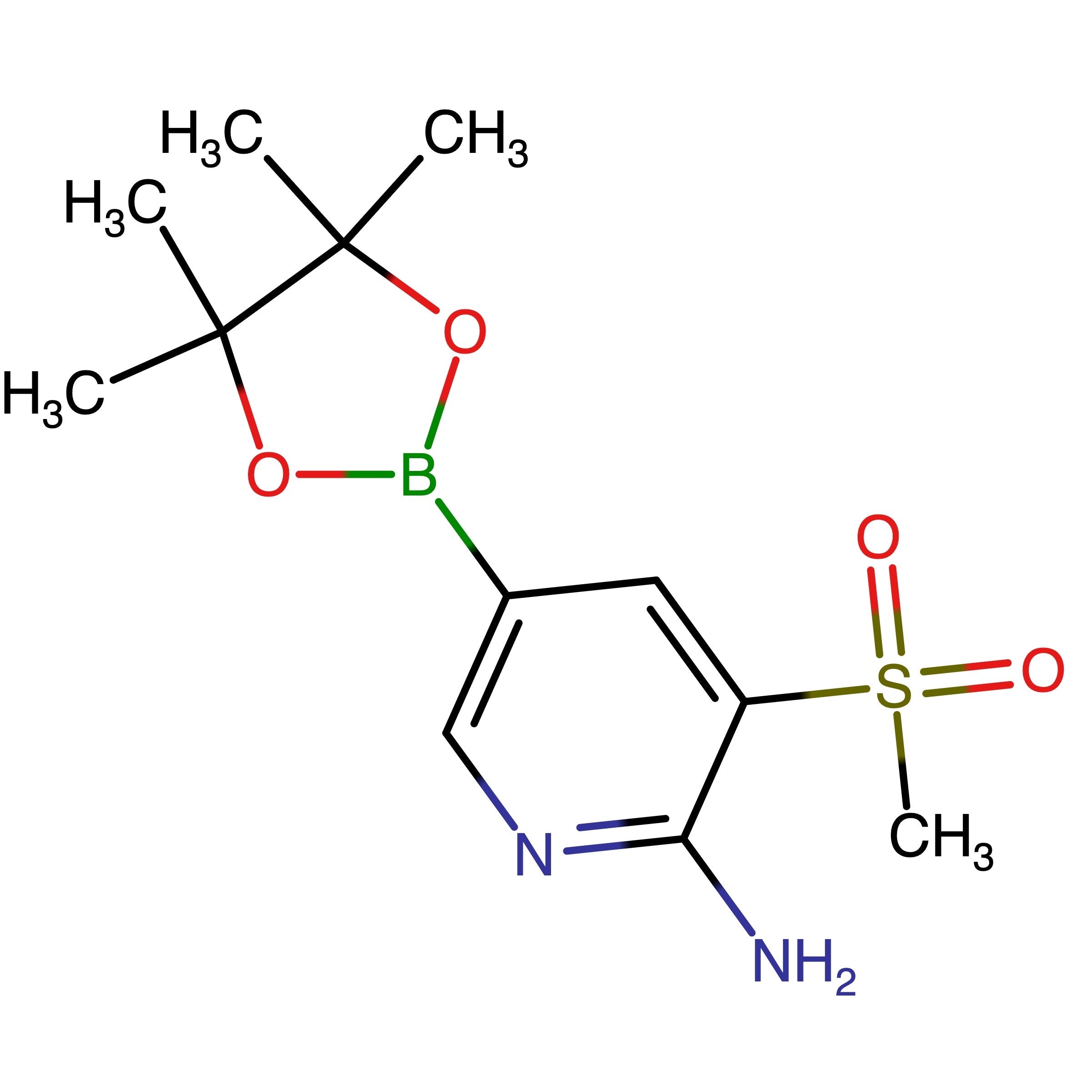 CAS RN 1620575-11-2 | 3-(Methylsulfonyl)-5-(4,4,5,5-tetramethyl-1,3,2-dioxaborolan-2-yl)pyridin-2-amine