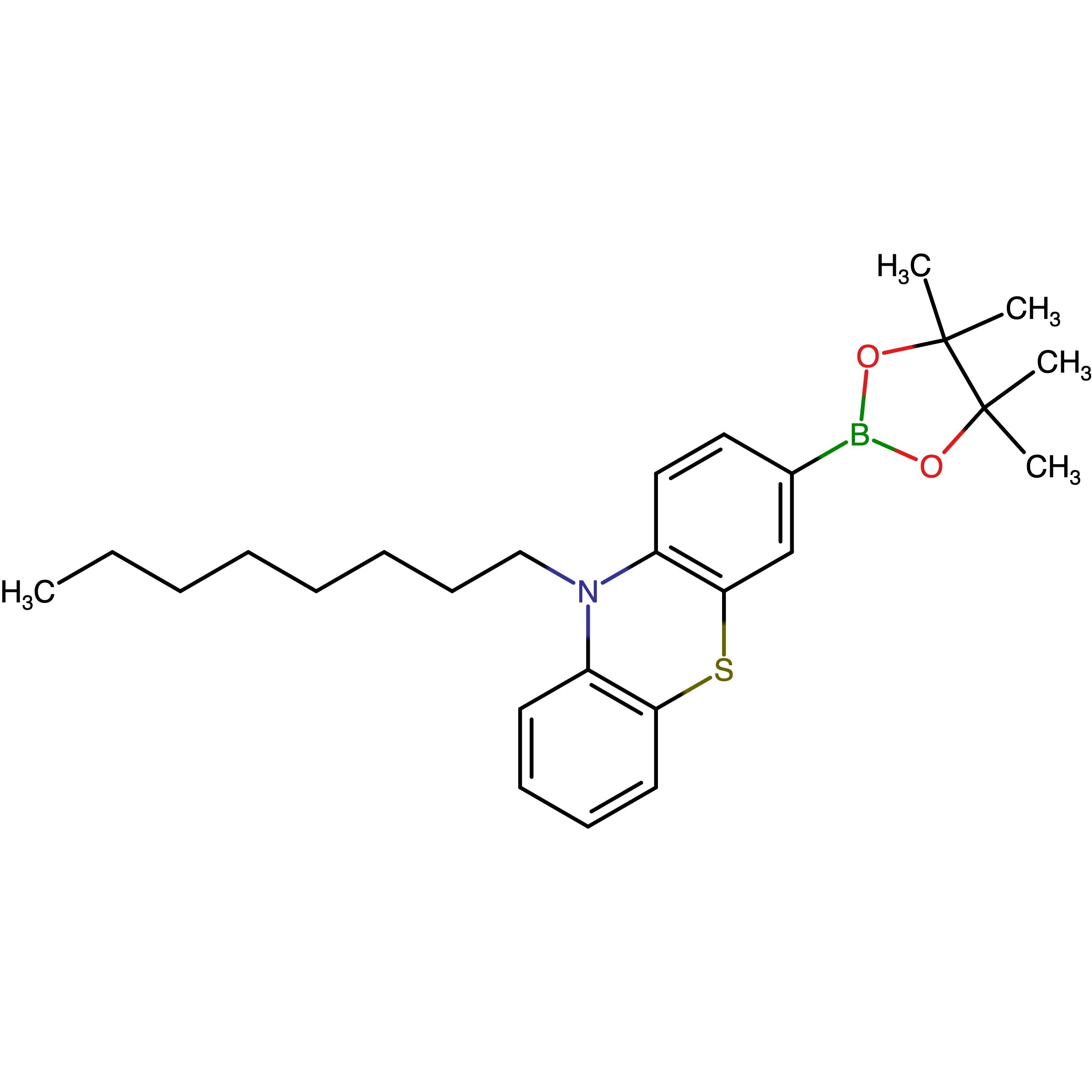 CAS RN 1622870-47-6 | 10-Octyl-3-(4,4,5,5-tetramethyl-1,3,2-dioxaborolan-2-yl)-10H-phenothiazine