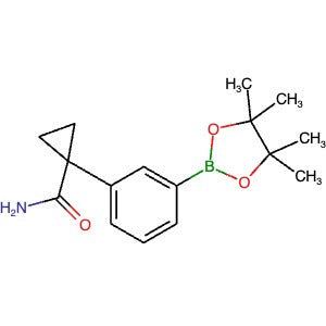 1628010-77-4 | 1-(3-(4,4,5,5-Tetramethyl-1,3,2-dioxaborolan-2-yl)phenyl)cyclopropane-1-carboxamide - Hoffman Fine Chemicals