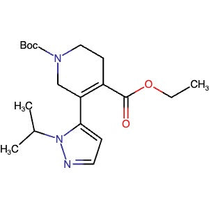 1628011-90-4 | 1-(tert-Butyl) 4-ethyl 5-(1-(propan-2-yl)-1H-pyrazol-5-yl)-3,6-dihydropyridine-1,4(2H)-dicarboxylate - Hoffman Fine Chemicals