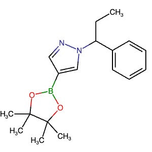 1629171-81-8 | 1-(1-Phenylpropyl)-4-(4,4,5,5-tetramethyl-1,3,2-dioxaborolan-2-yl)-1H-pyrazole - Hoffman Fine Chemicals