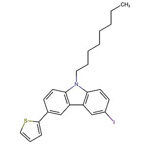 1633663-44-1 | 3-Iodo-9-octyl-6-(thiophen-2-yl)-9H-carbazole - Hoffman Fine Chemicals