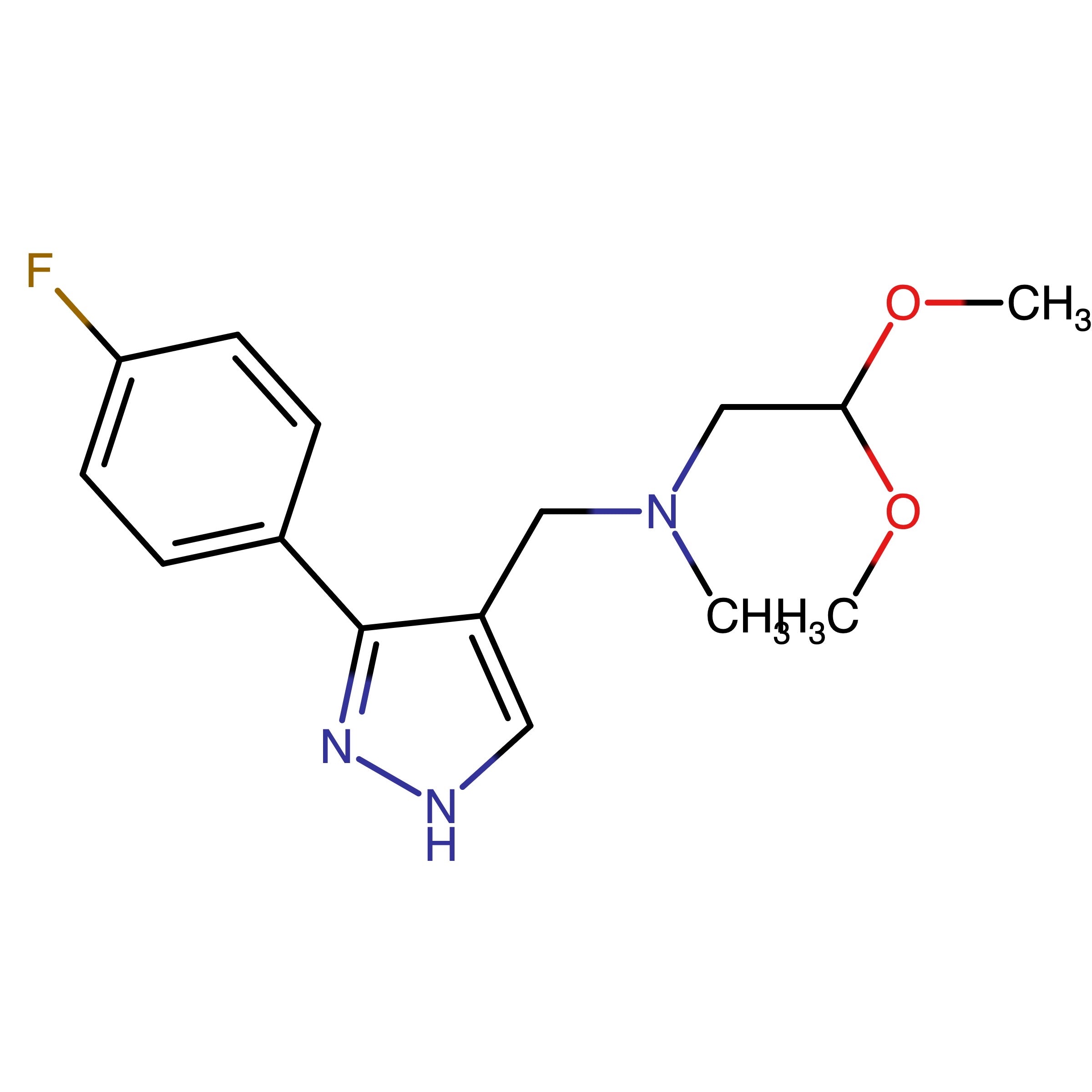 CAS RN 1635389-27-3 | N-((3-(4-Fluorophenyl)-1H-pyrazol-4-yl)methyl)-2,2-dimethoxy-N-methylethanamine