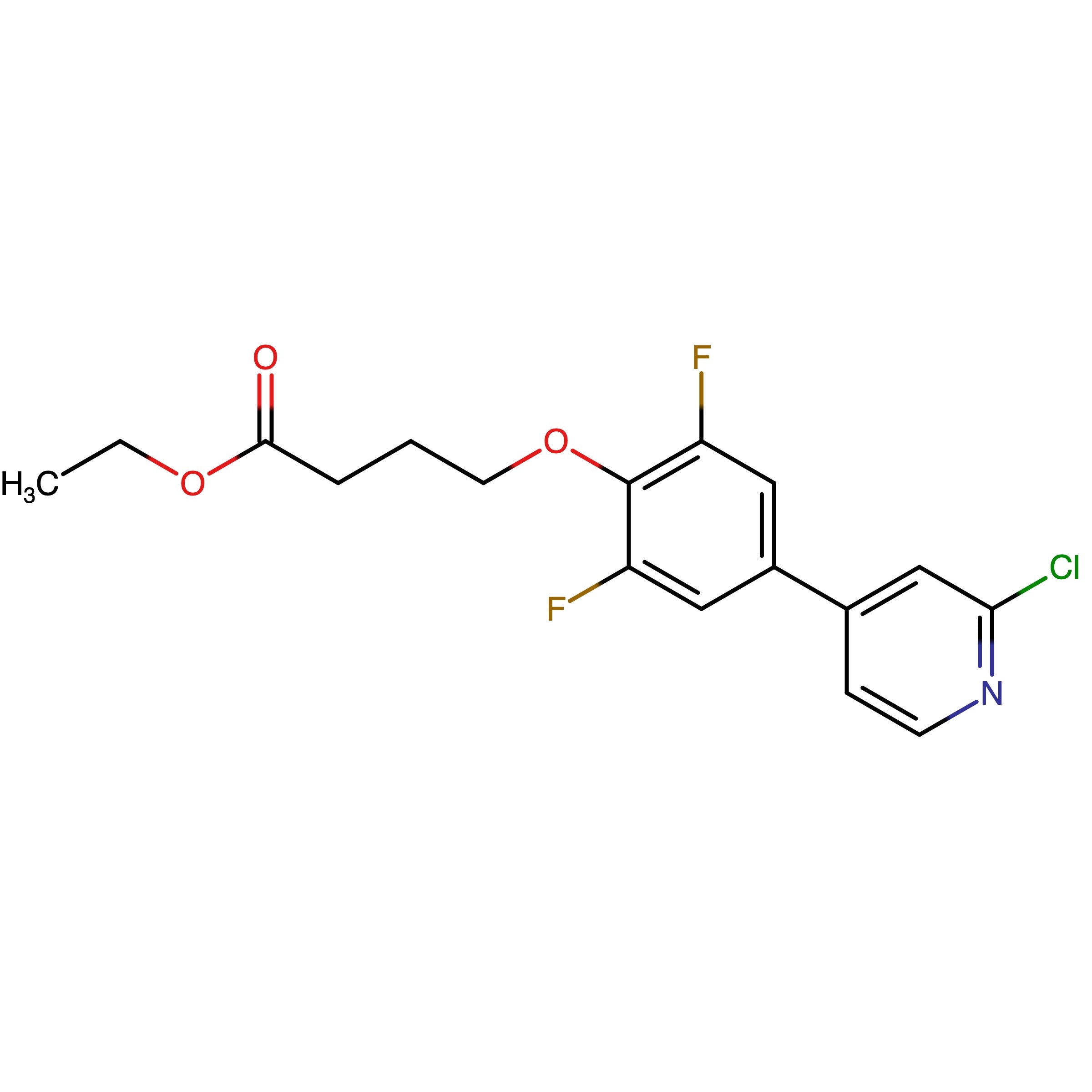 CAS RN 1643456-82-9 | 4-[4-(2-Chloro-4-pyridyl)-2,6-difluorophenoxy]butyric acid ethyl ester