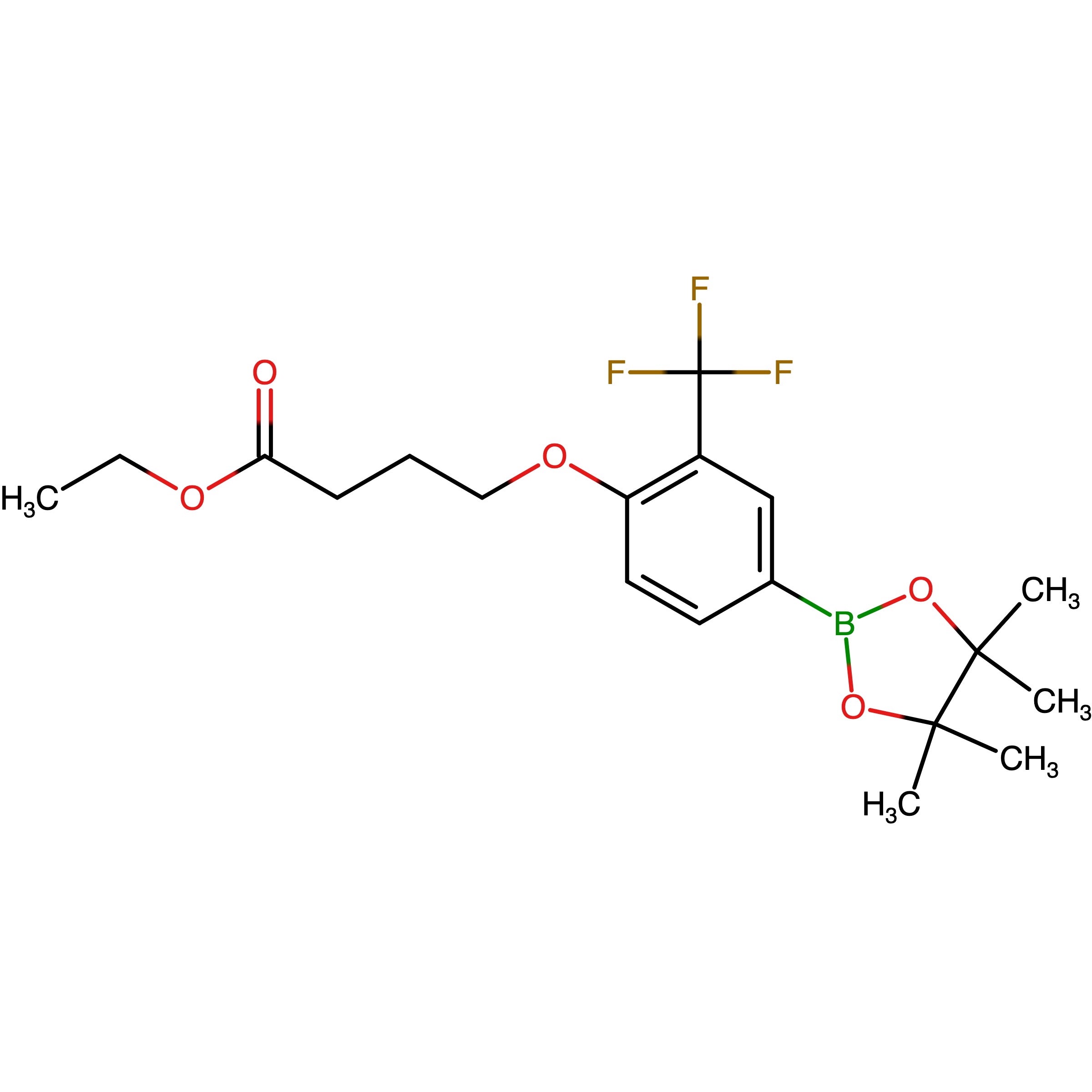 CAS RN 1643456-89-6 | 4-[4-(4,4,5,5-Tetramethyl-1,3,2-dioxaborolan-2-yl)-2-(trifluoromethyl)phenoxy]butyric acid ethyl ester